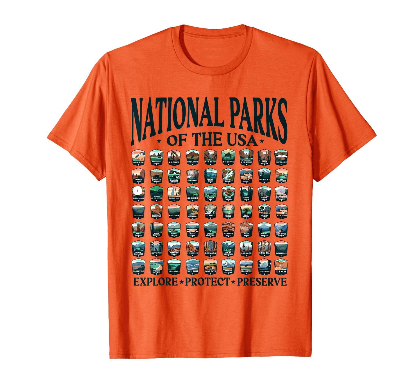 National Parks of the usa explore protect preserve T-Shirt