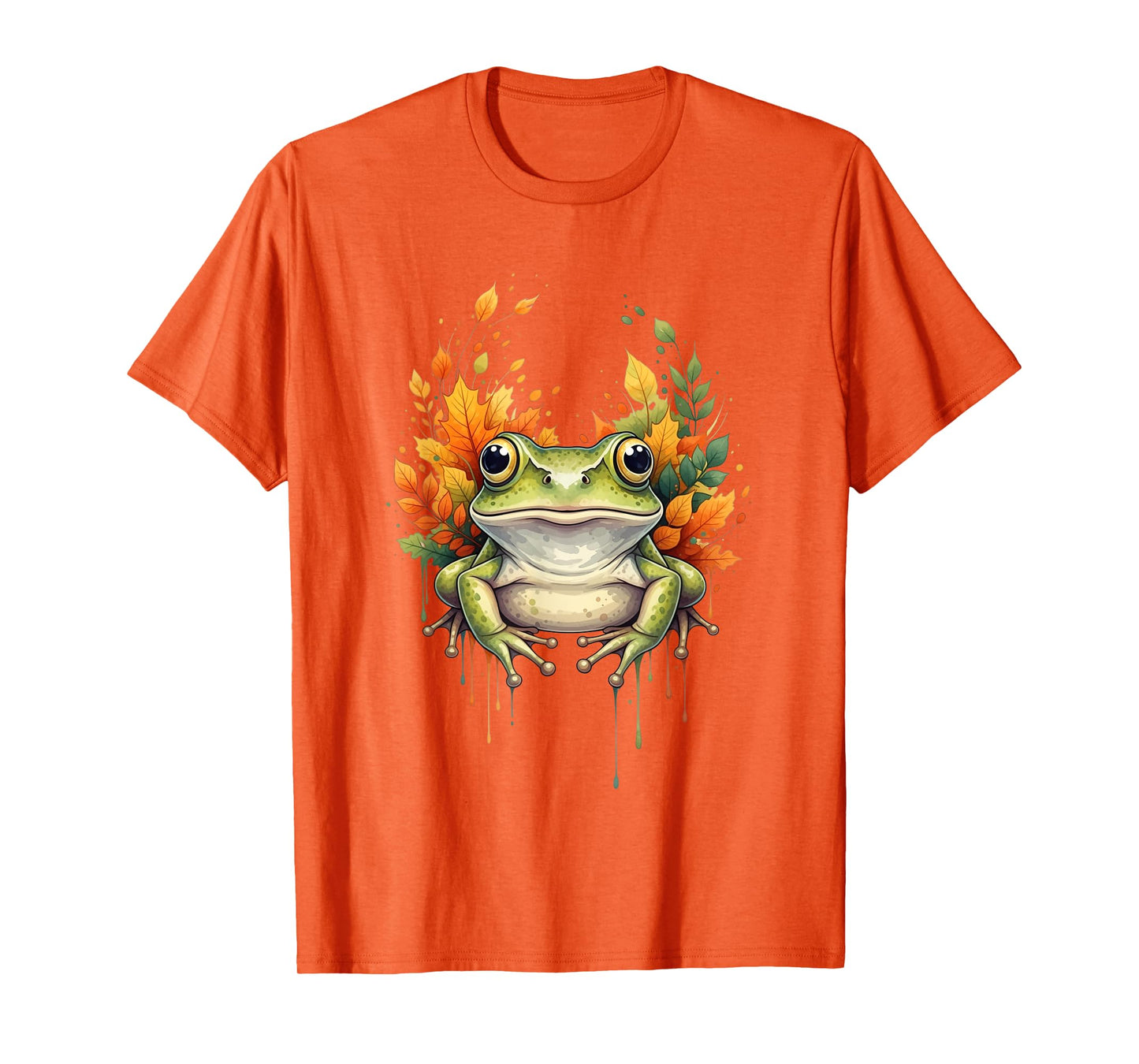 Autumn Frog Art Nature Lovers Fall Season Women Men T-Shirt