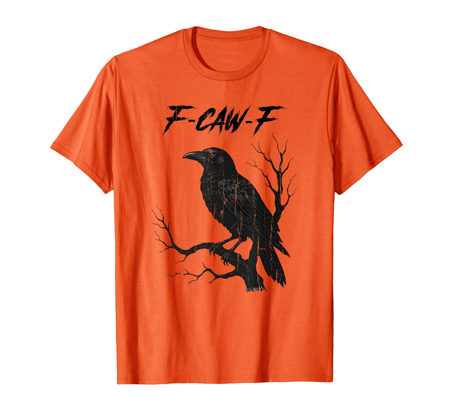 F-Caw-F Funny Crow, Black Crow Moonlit Raven T-Shirt