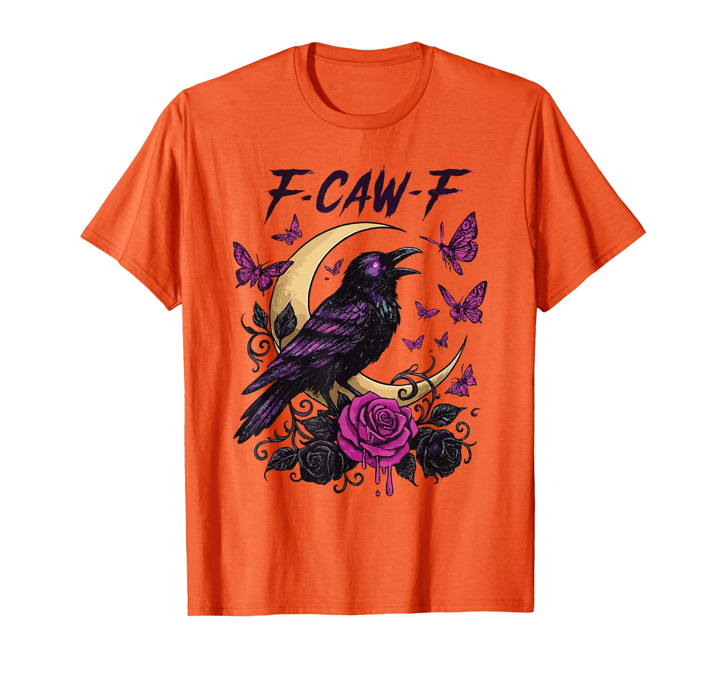 F-Caw-F Halloween Crow Funny Dark Raven Theme T-Shirt