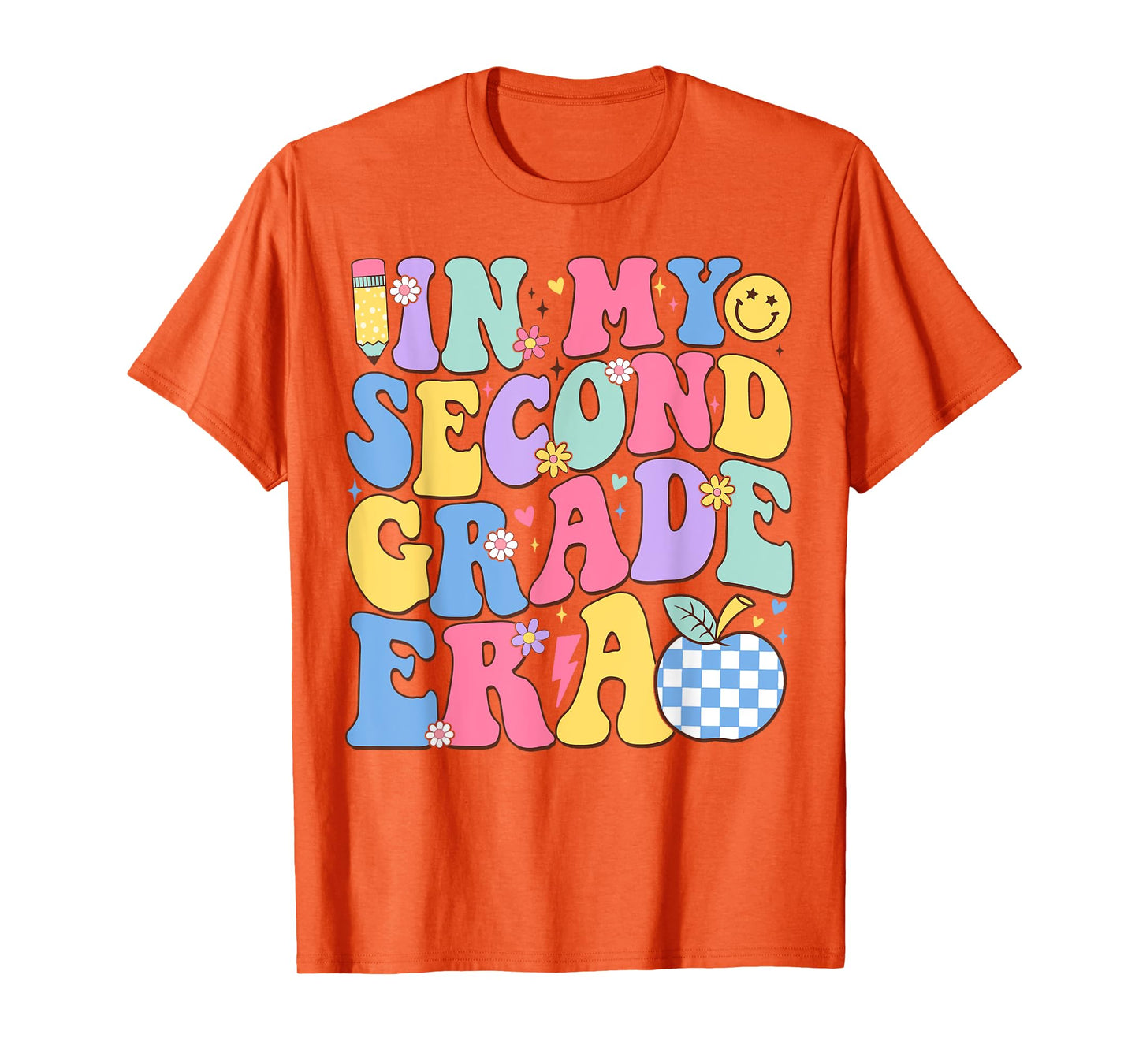 In My Second Grade Era Groovy Back To School Teachers Kids T-Shirt