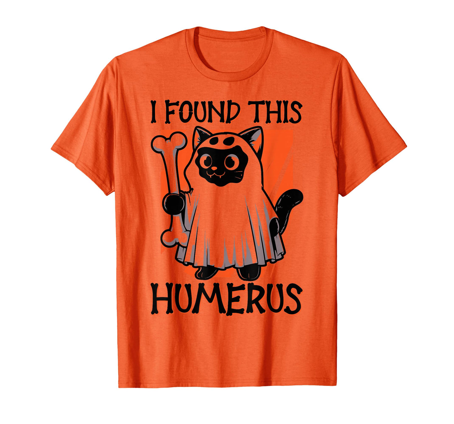 I Found This Humerus - Funny Cat Halloween T-Shirt
