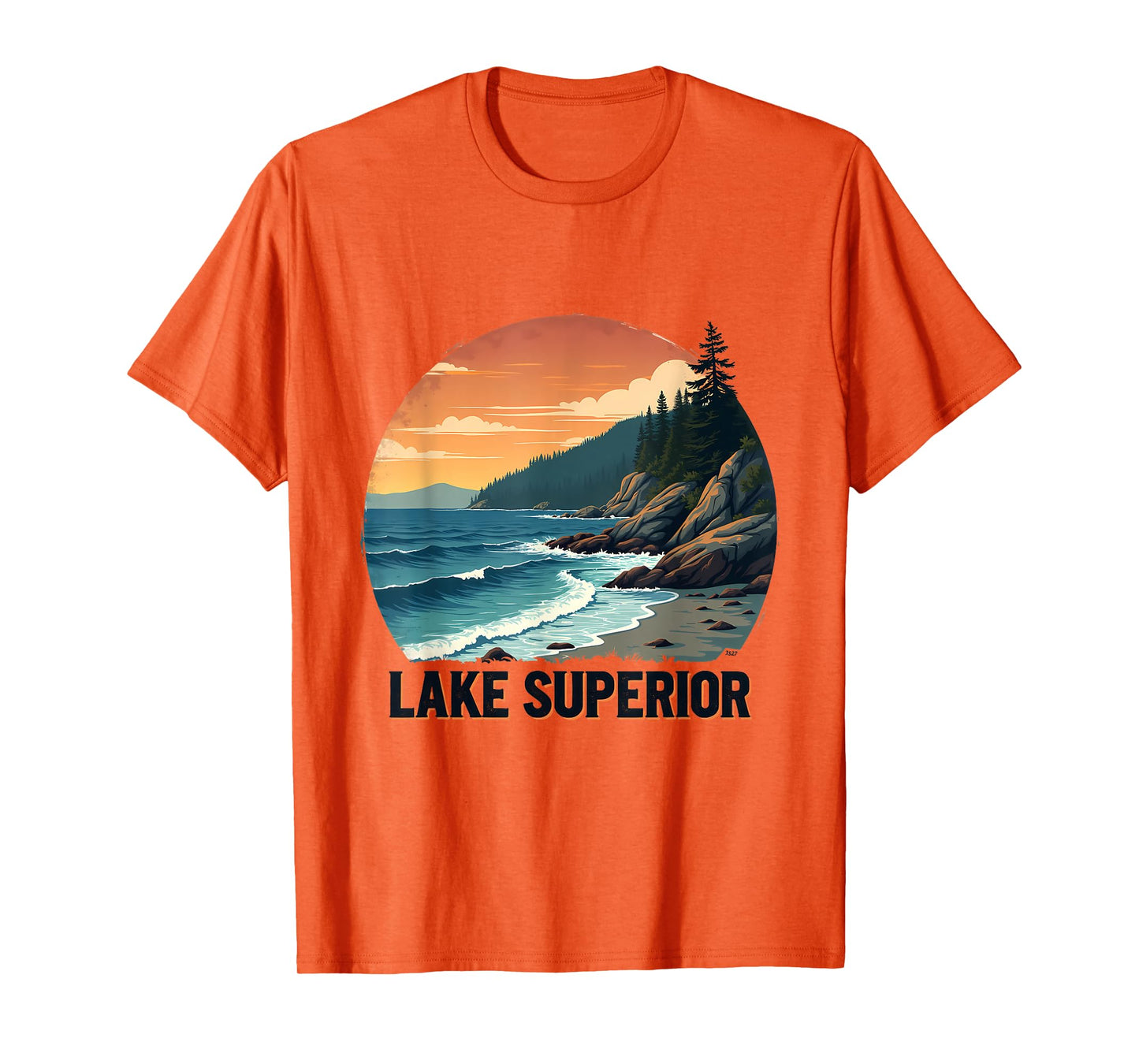Lake Superior Scenic Nature Artwork T-Shirt