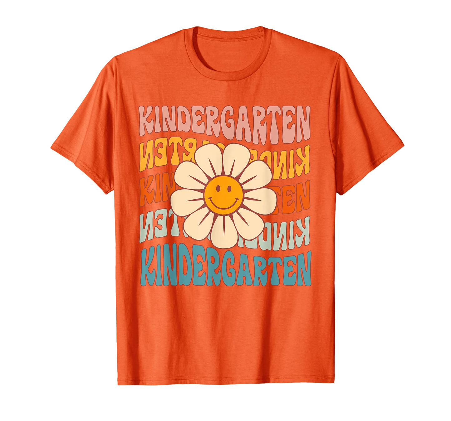 Retro Kindergarten Daisy Colorful Back To School Student Kid T-Shirt
