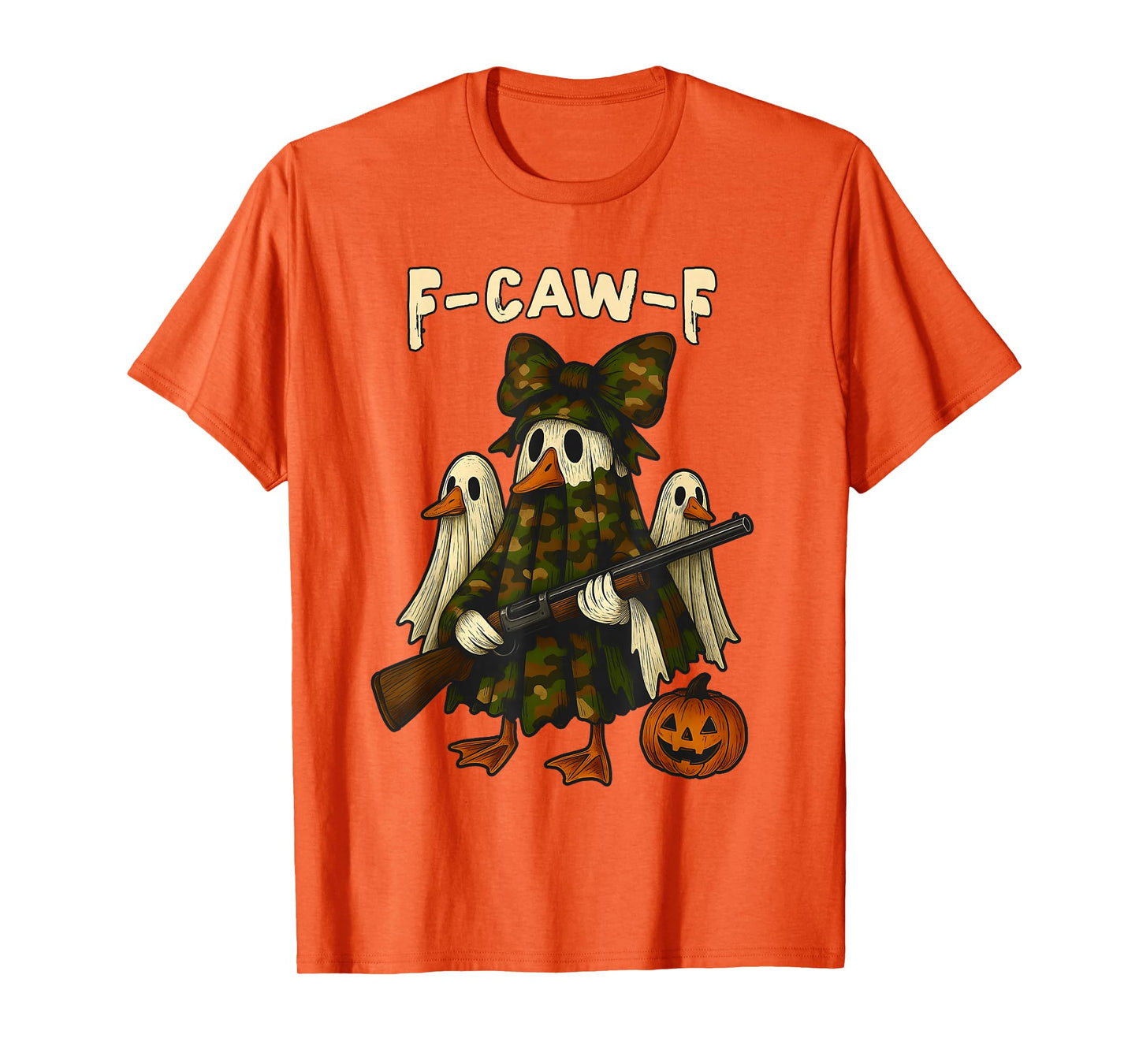 F-Caw-F Funny Halloween Hunting Goose Meme Hunter Humor T-Shirt
