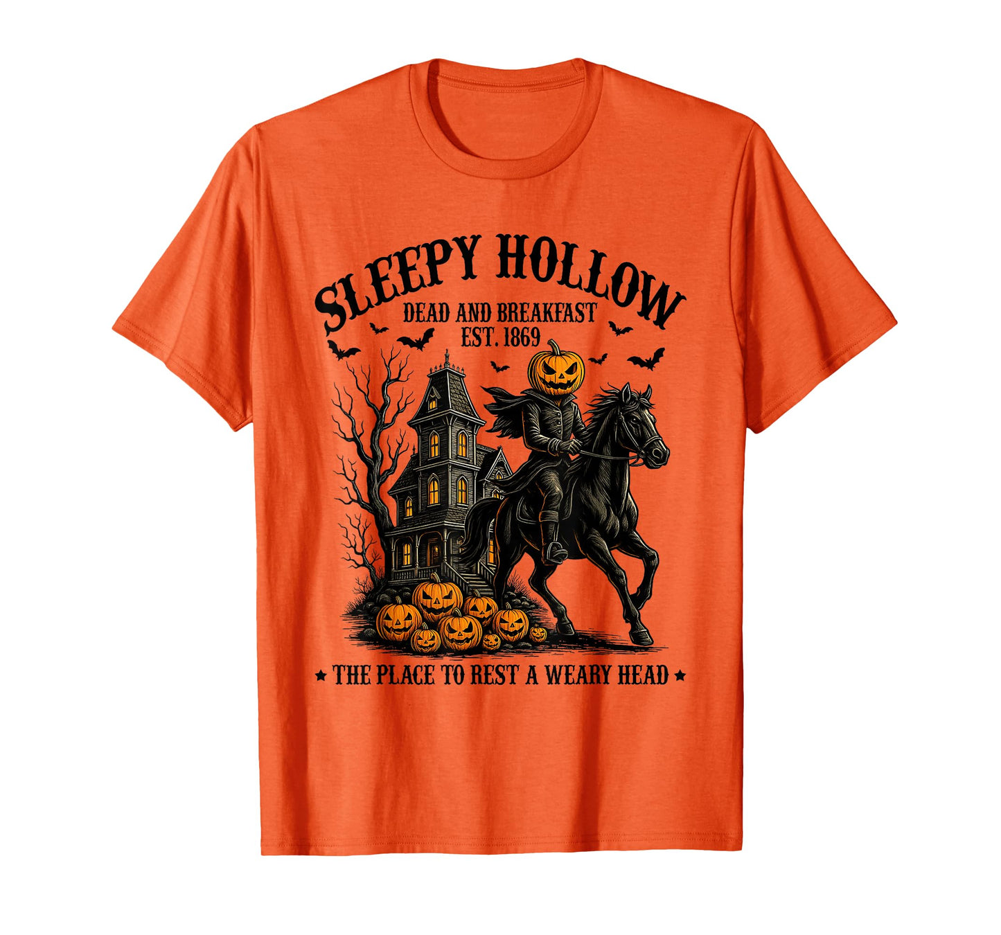 Sleepy Hollow Dead and Breakfast Est 1869 Headless Horseman T-Shirt