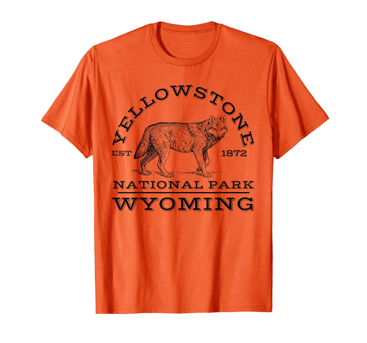 Yellowstone National Park Wolf Wyoming Hike Outdoors T-Shirt