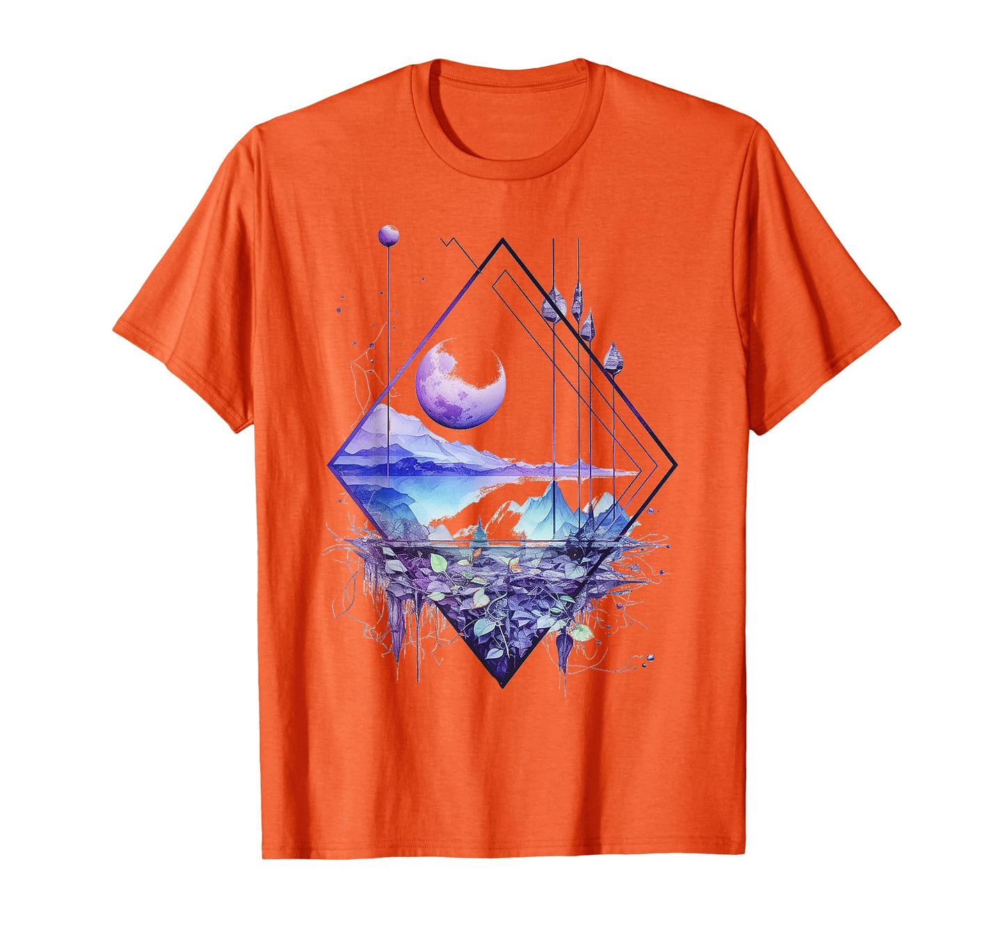 Nature Lover Polygon Art Geometric Abstract Graphic Nature T-Shirt