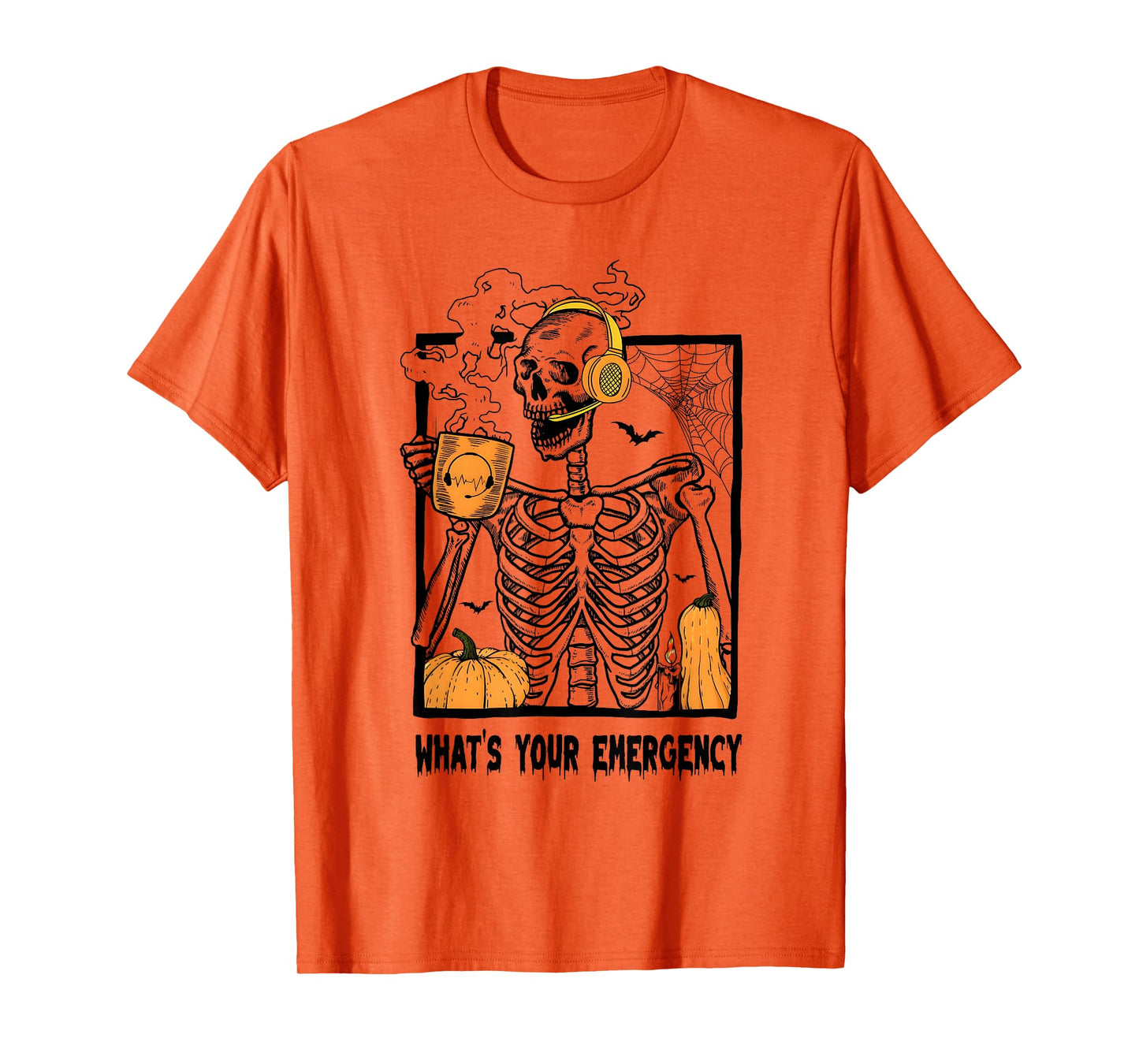 Skeleton Halloween 911 Dispatcher Funny What Your Emergency T-Shirt