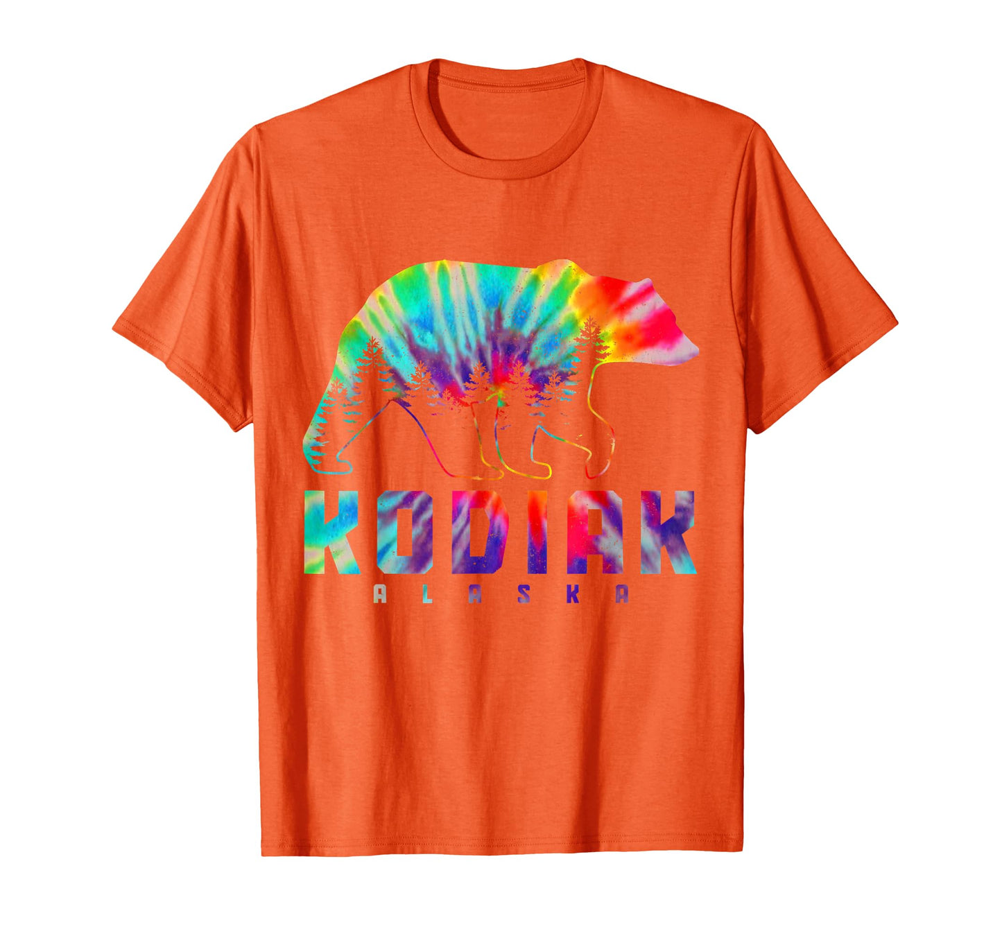 Kodiak Alaska Tie Dye Bear Pride Outdoor Nature Vintage T-Shirt