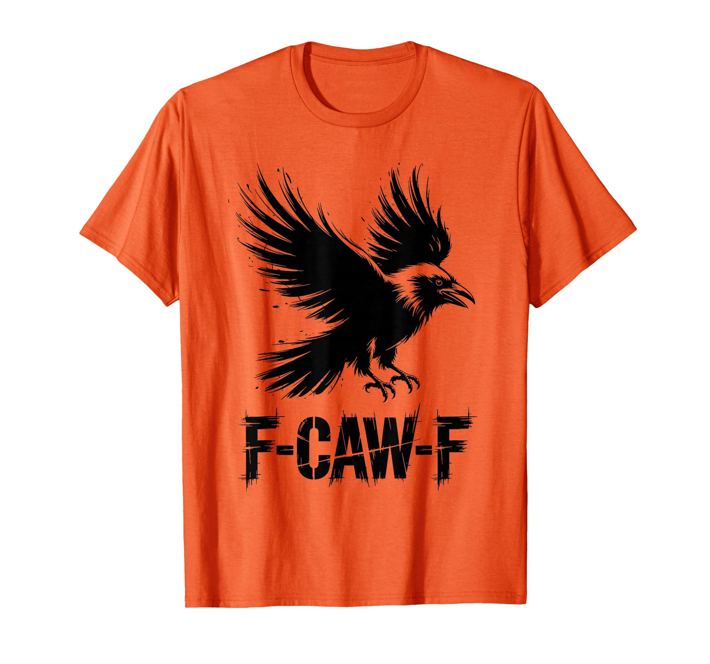 Funny F-Caw-F Crow Gothic Moon Humor Halloween T-Shirt
