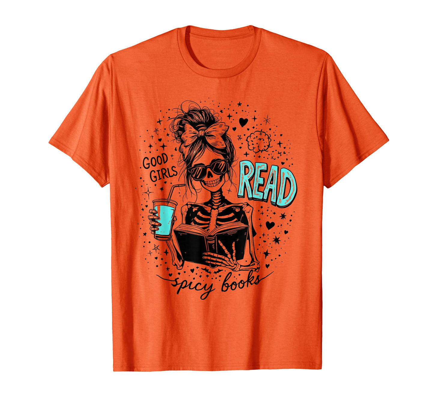 Good Girls Read Spicy Books Funny Gothic Reader Halloween T-Shirt