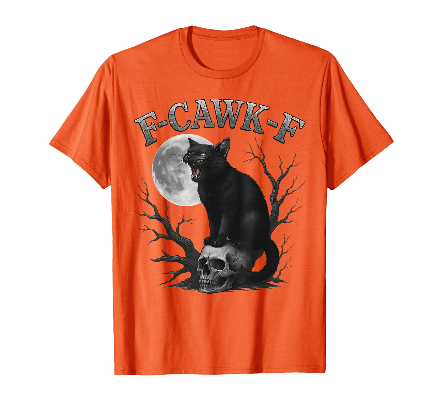 Funny F-Caw-F Black Cat FCAWF Cat Humor T-Shirt