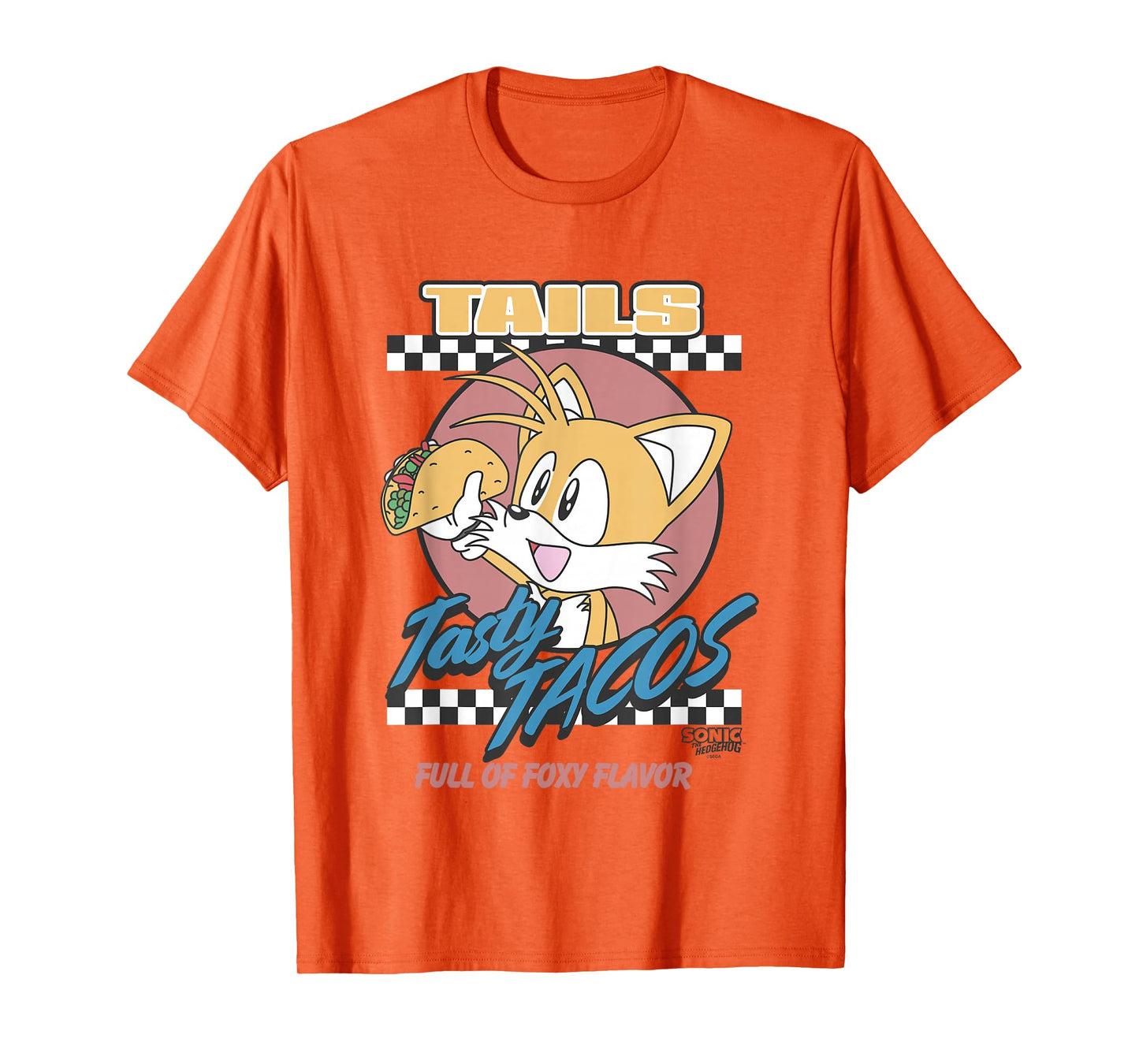 Sonic The Hedgehog Tails Tasty Tacos Foxy Flavor Vintage T-Shirt