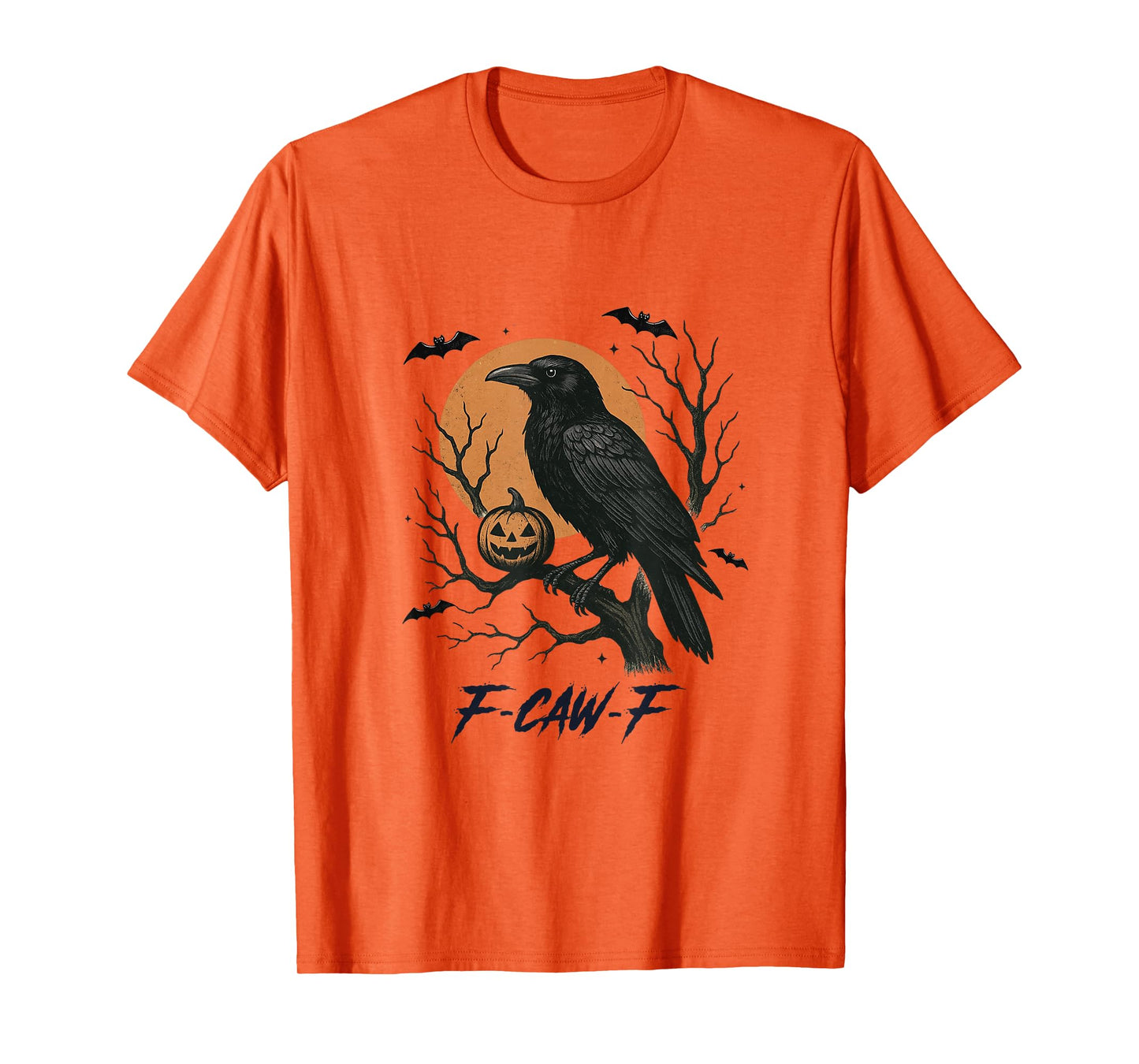 F-CAW-F Crow & Pumpkin Halloween Shirt T-Shirt