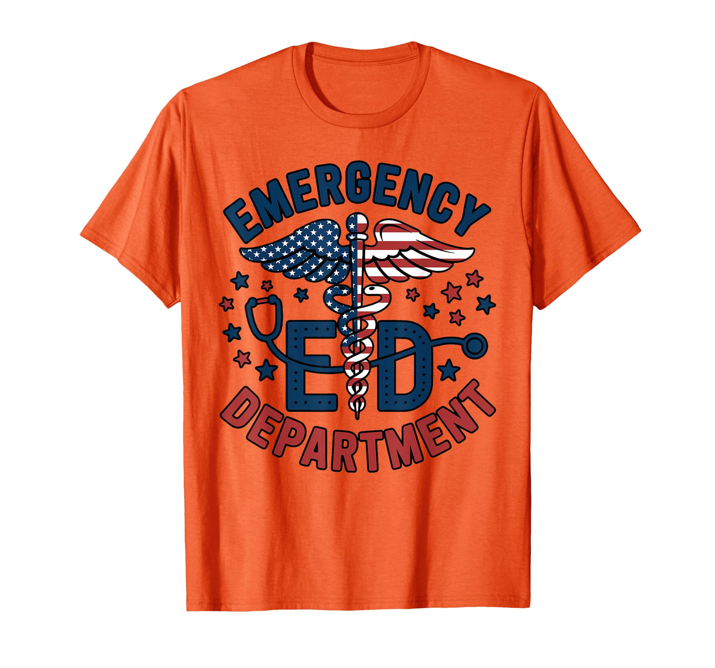 Retro American Emergency Department ED Nurse 4th of July T-Shirt