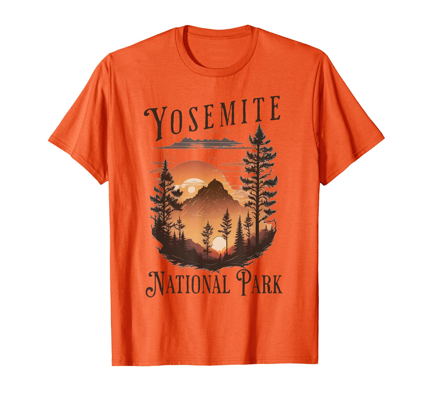 Yosemite National Park California USA Outdoor Unisex-Adults, Unisex-Kids Blue Short Sleeve Classic Fit T-Shirt