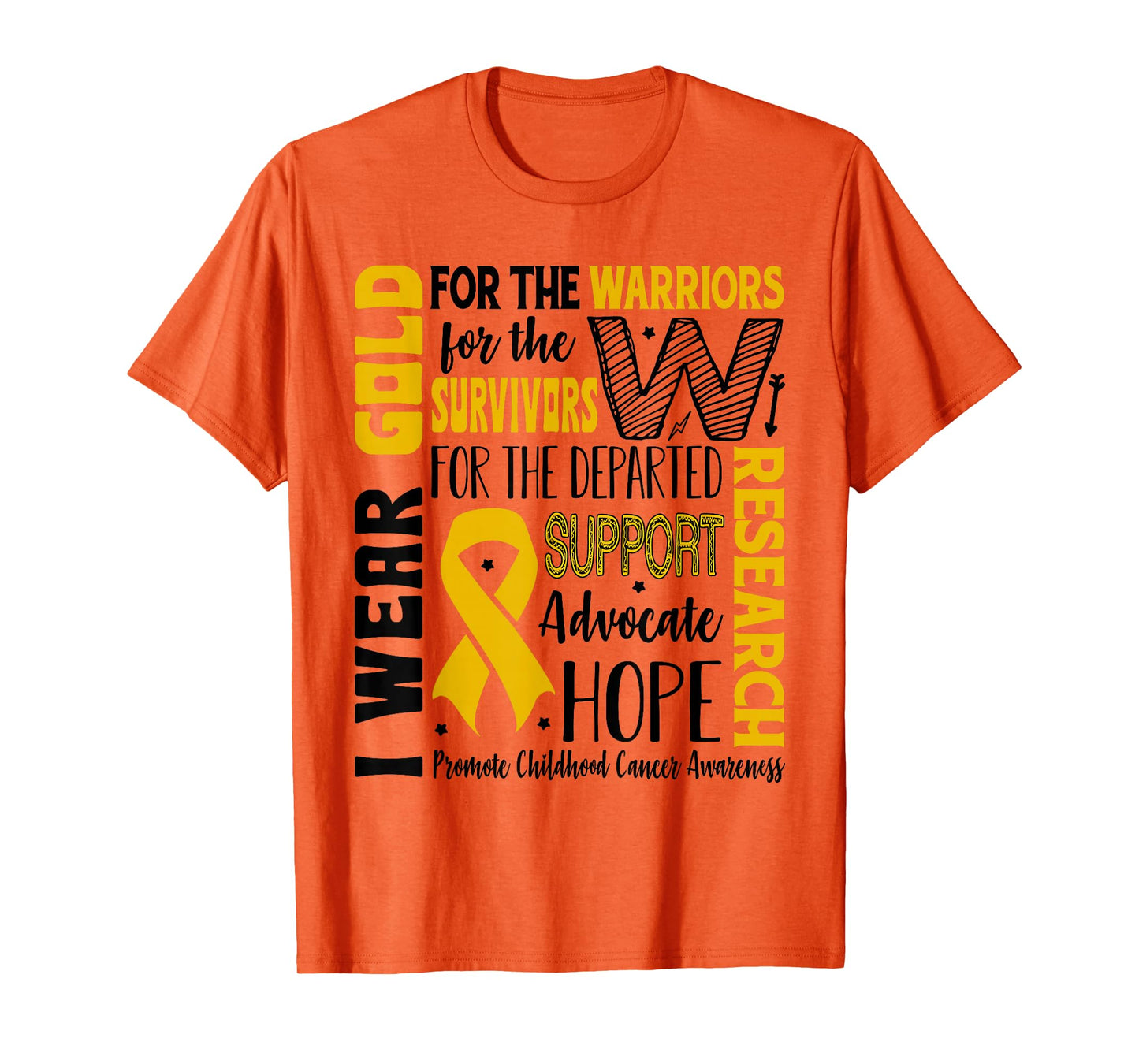 Gold for a Child Fight Warriors Childhood Cancer Awareness T-Shirt