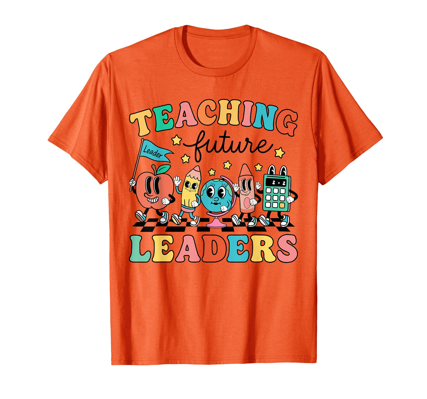 Retro Teaching Future Leaders Groovy Teacher Back To School T-Shirt