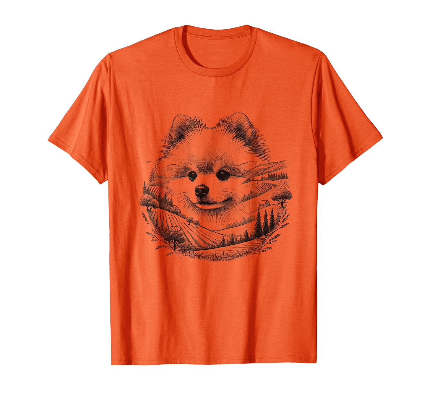Pomeranian Pom Dog Nature Memorial Design Idea T-Shirt for Men Women