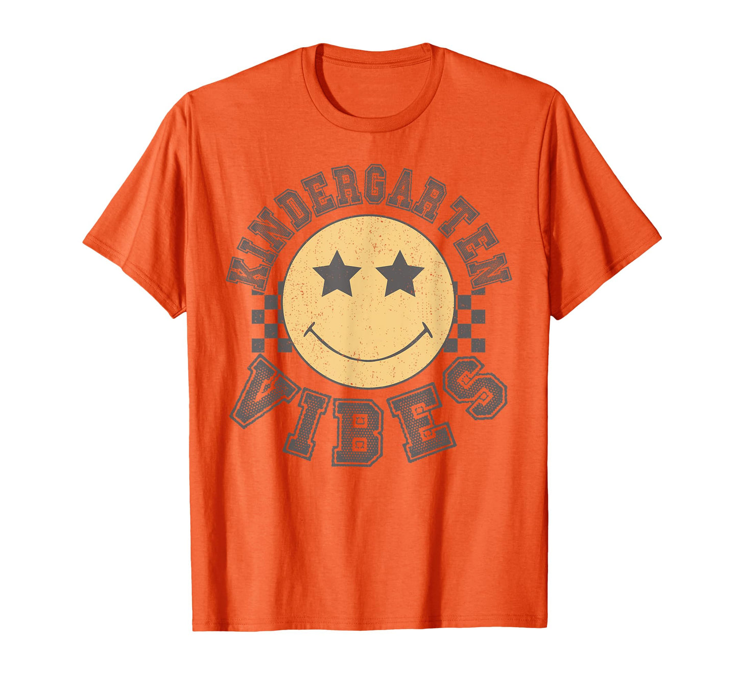 Retro Kindergarten Vibes Smile Face Back to School Kinder T-Shirt
