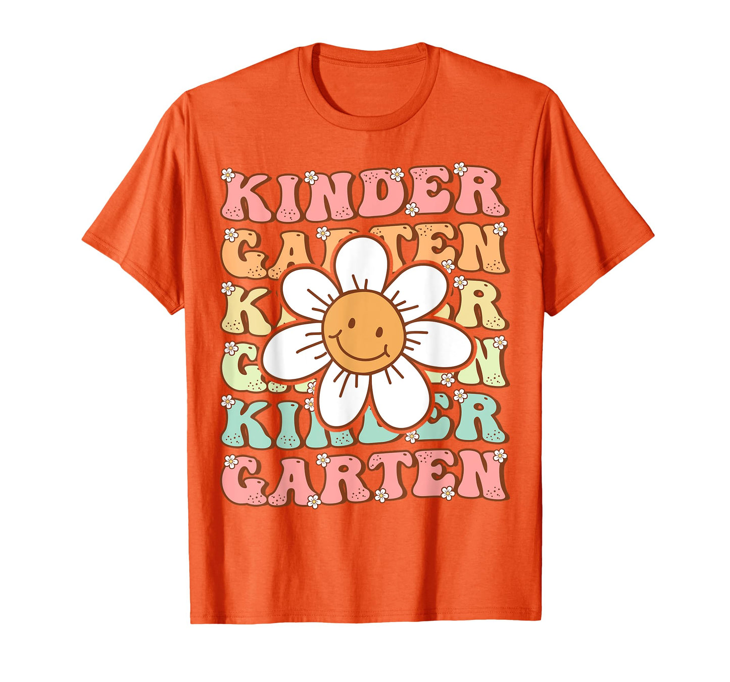 Groovy Kindergarten Back To School First Day of Kindergarten T-Shirt