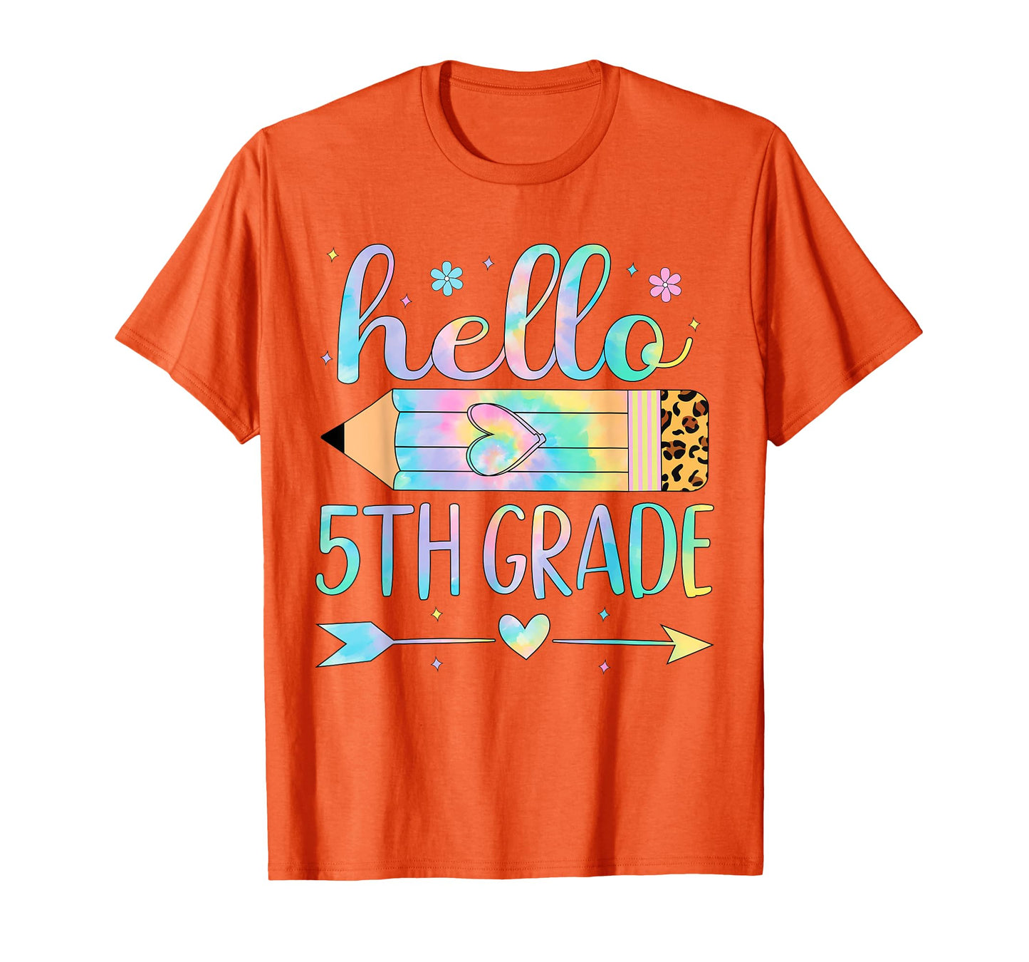 Tie Dye 5th Grade Back To School Hello Fifth Grade Teacher T-Shirt