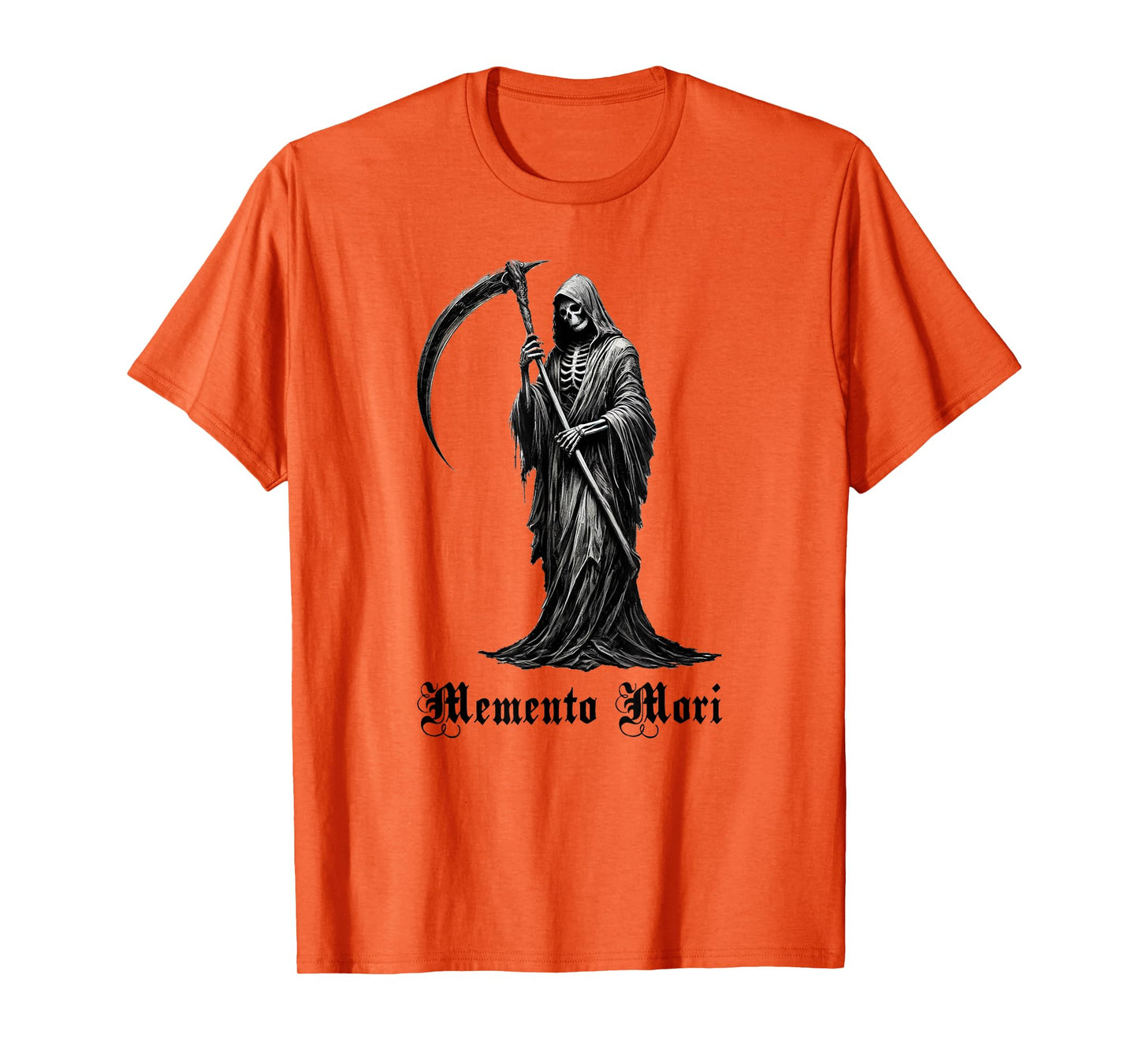 Grim Reaper Memento Mori Gothic Cloaked Skeleton Goth Design T-Shirt