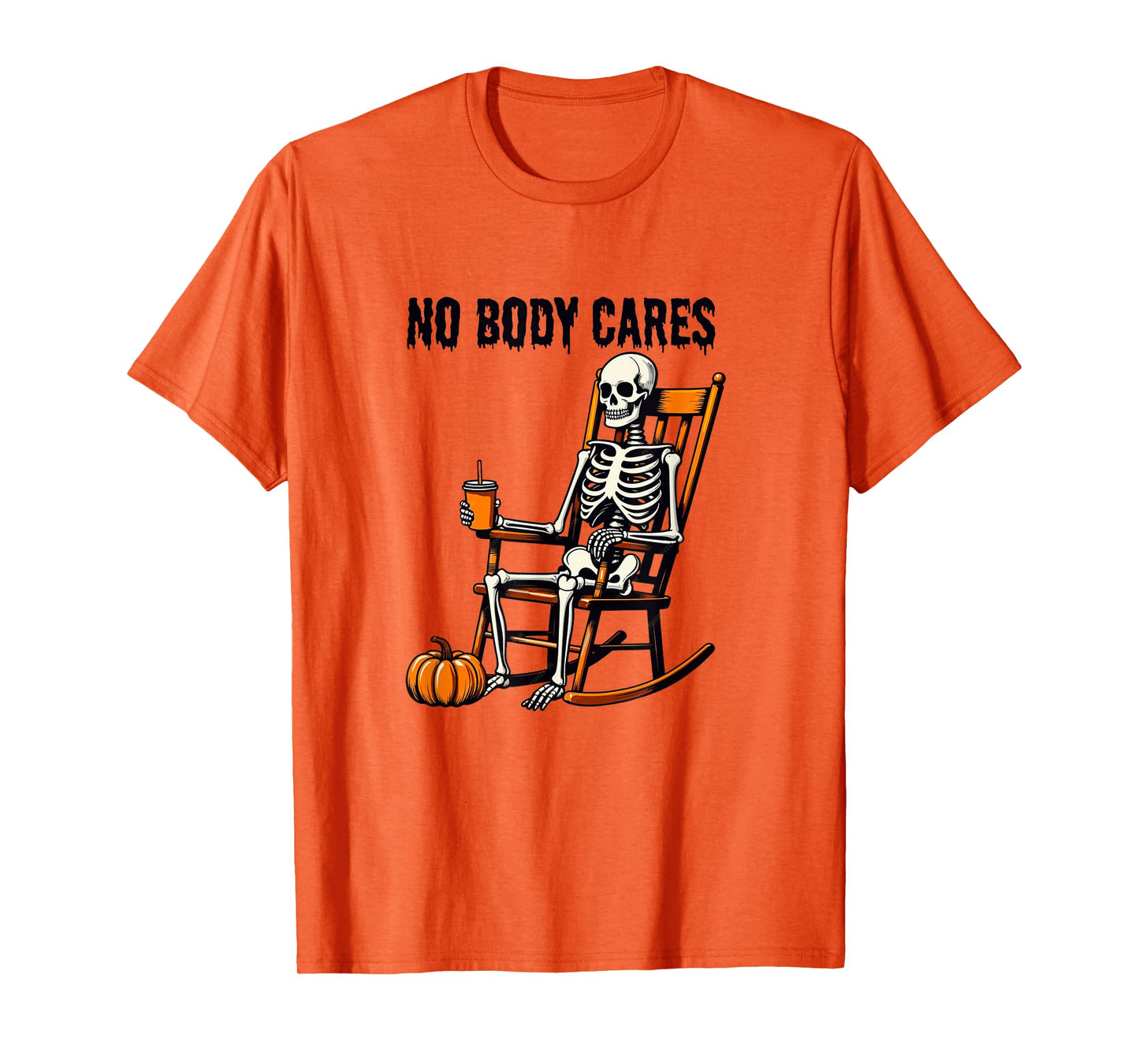 Halloween Day, Funny Skeleton with a Lazy Bored Vibe. White T-Shirt
