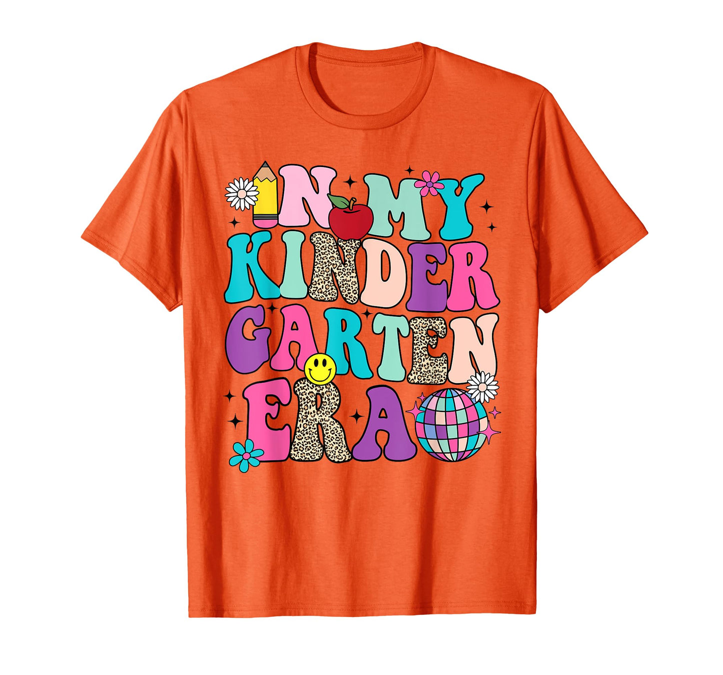 In My Kindergarten Era Back To School Retro Groovy T-Shirt