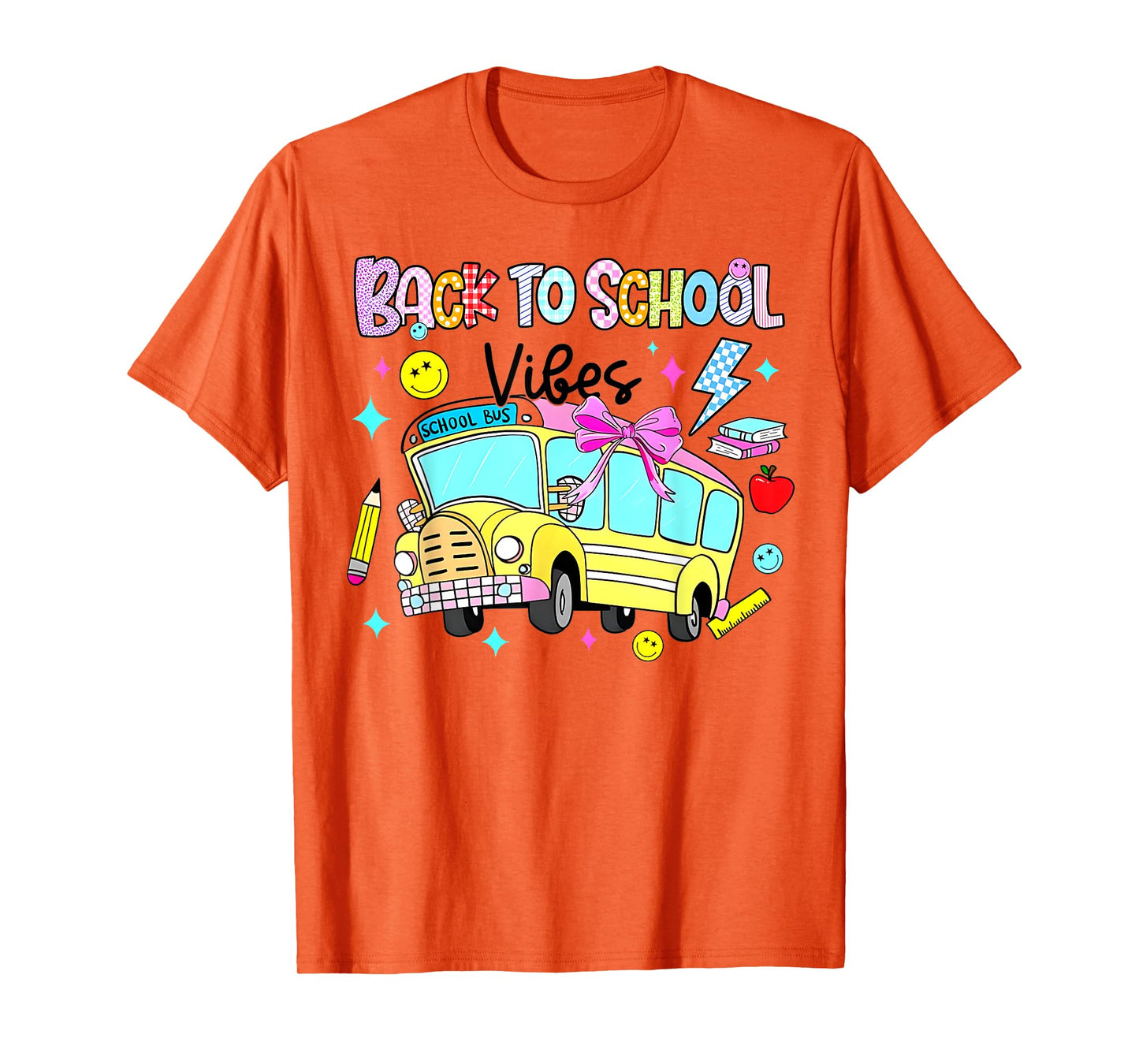 School Bus Back To School Vibes Happy First Day Of School T-Shirt