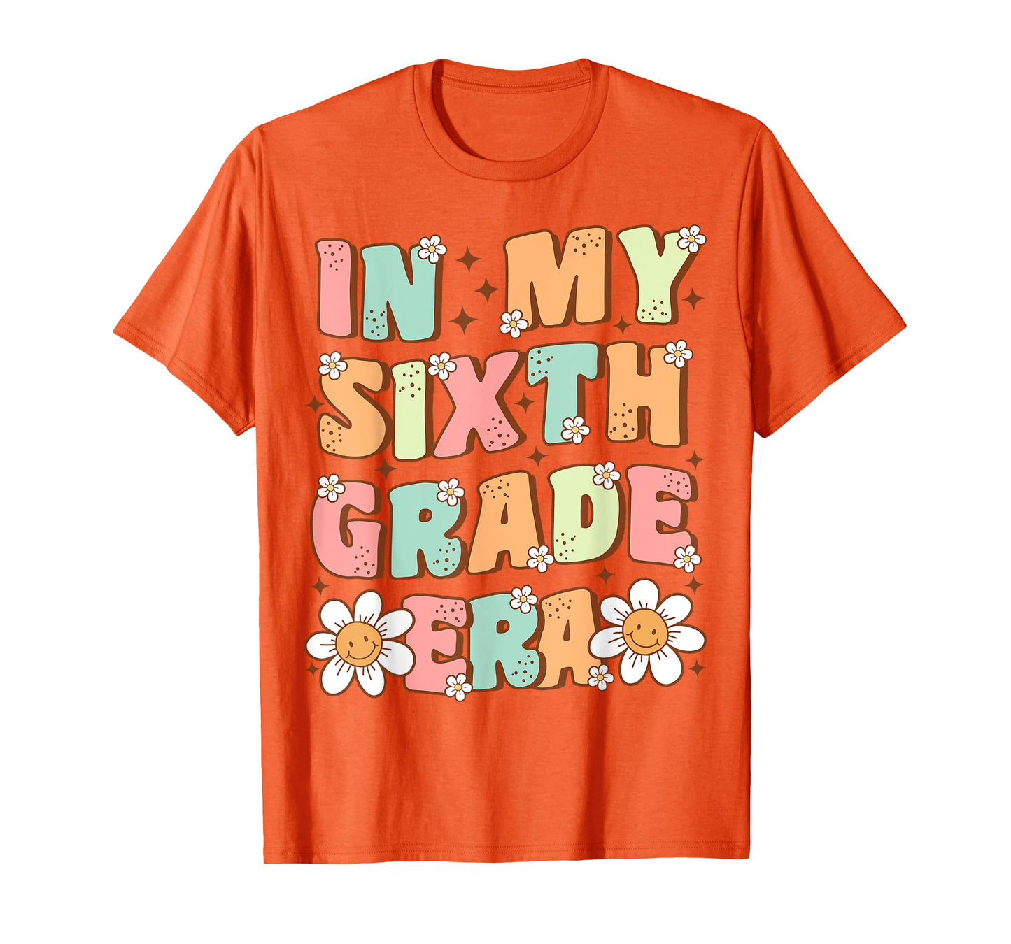 In My Sixth Grade Era Cute Groovy 6th Grade Back to School T-Shirt