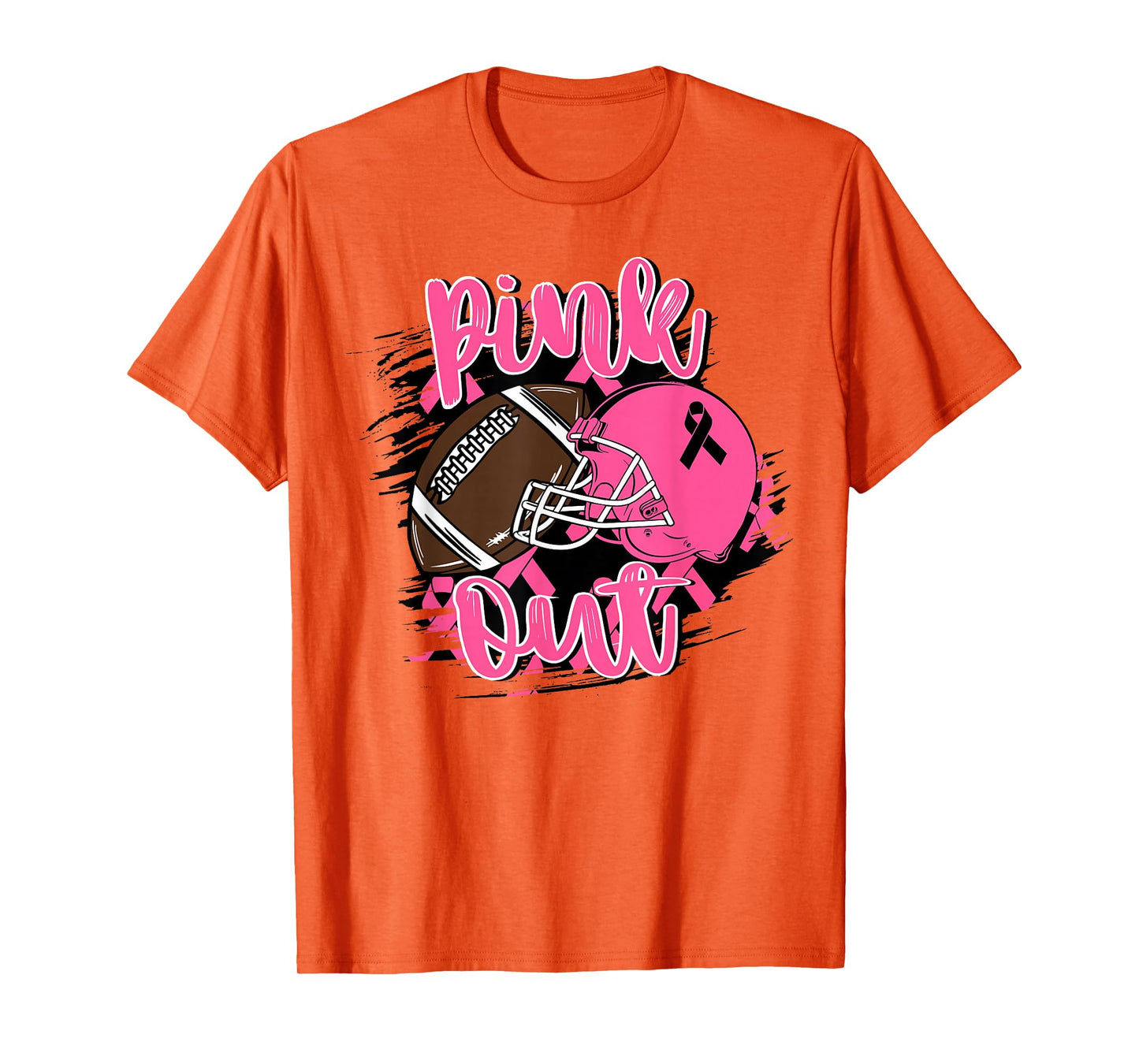 Pink Out American Football Breast Cancer Awareness Warrior T-Shirt