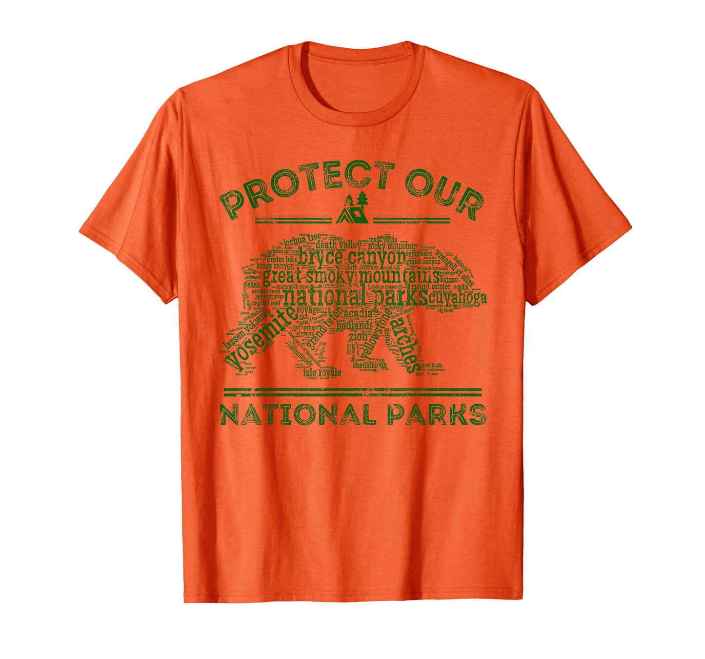 Protect Our Parks National Park Bear Hiking Nature T-Shirt