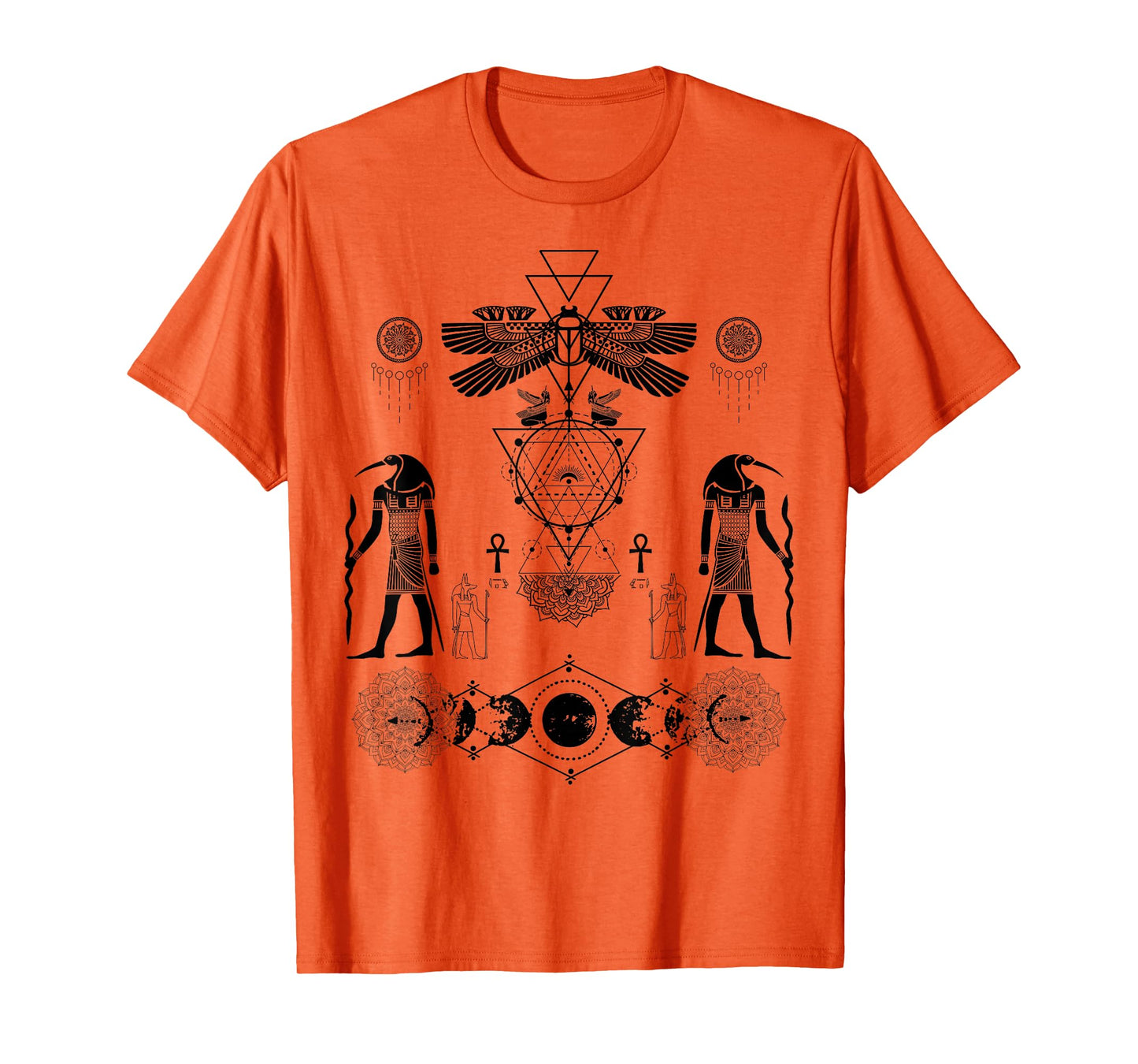 Ancient Kemetic Scarab Beetle Thoth Anubis Egyptian God Art T-Shirt