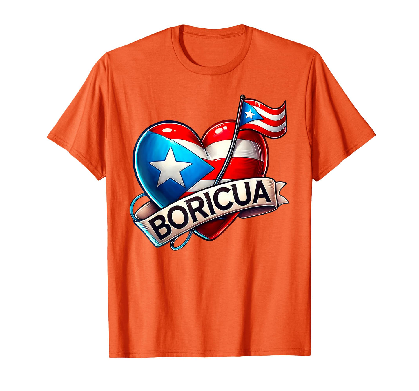 Puerto Rico Flag Heart Boricua Women Rican Hispanic Heritage T-Shirt