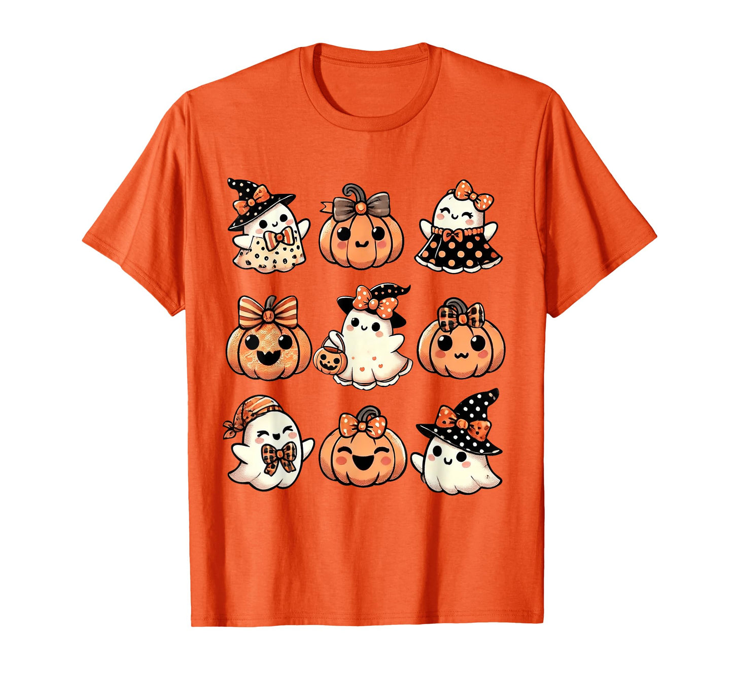 Cute Pumpkin Ghost Halloween Girls Kid Toddler Boo Halloween T-Shirt