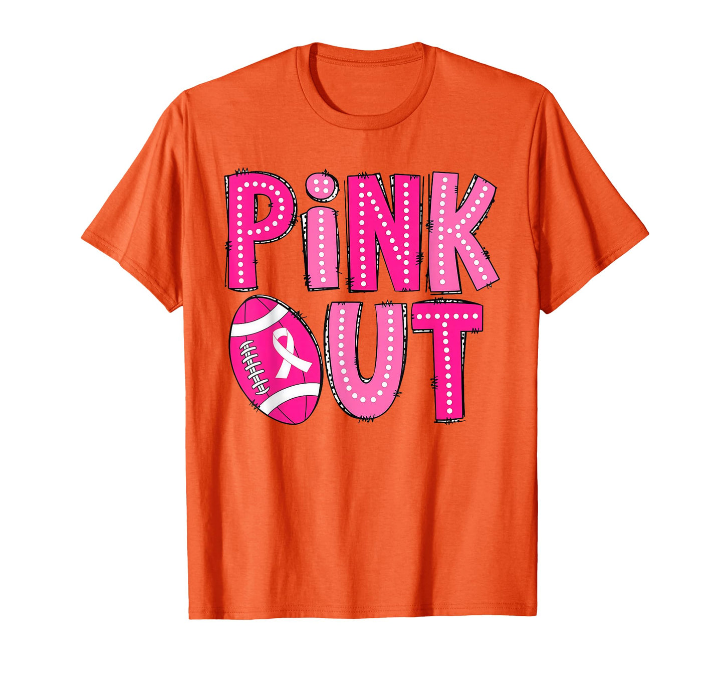 Pink Out American Football Tackle Breast Cancer Awareness T-Shirt
