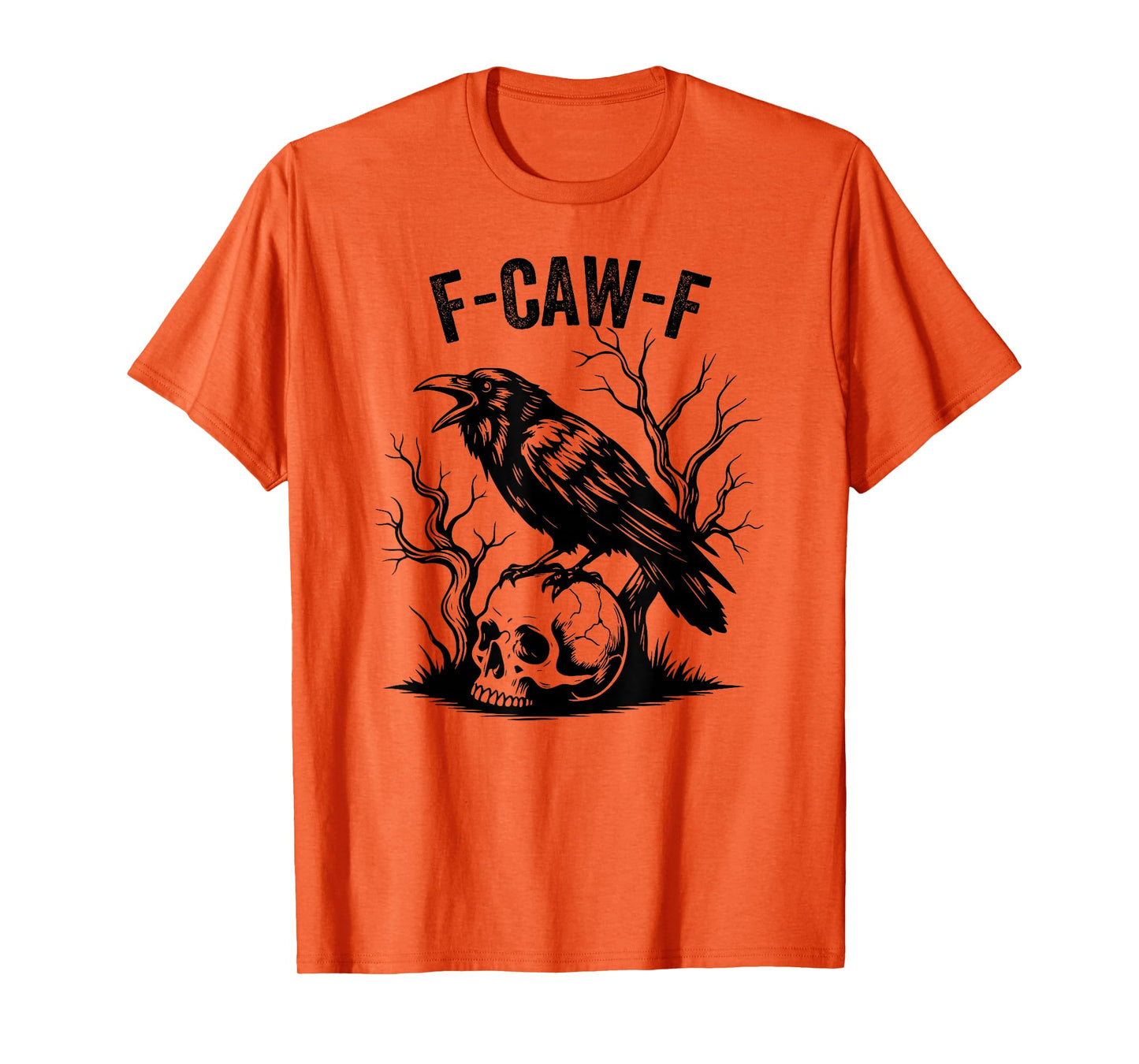 FCAWF Black Crow Raven Halloween Graphic T-Shirt