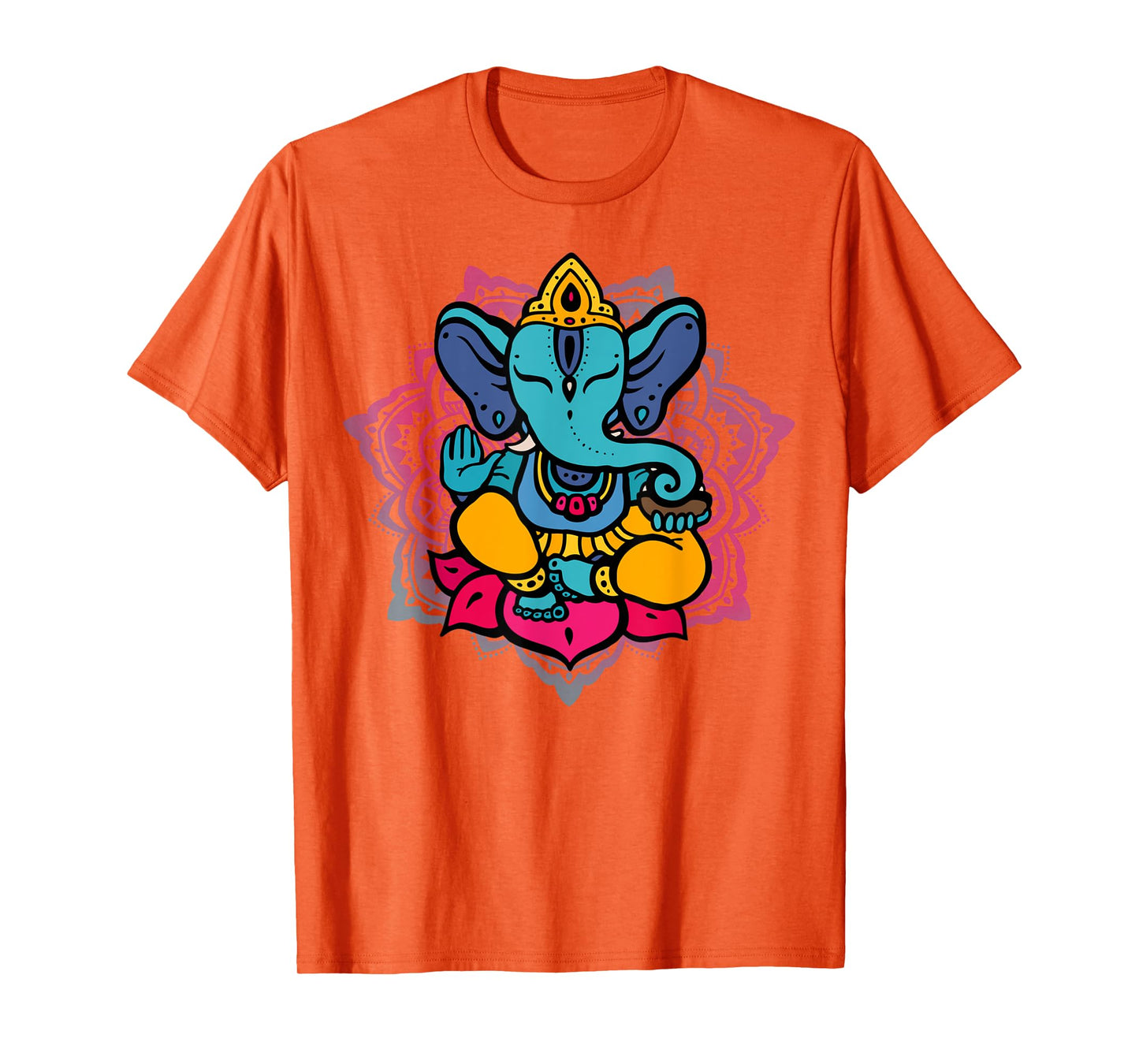 Beautiful Ganesha in Yoga Lotus Meditation Mandala T-Shirt T-Shirt
