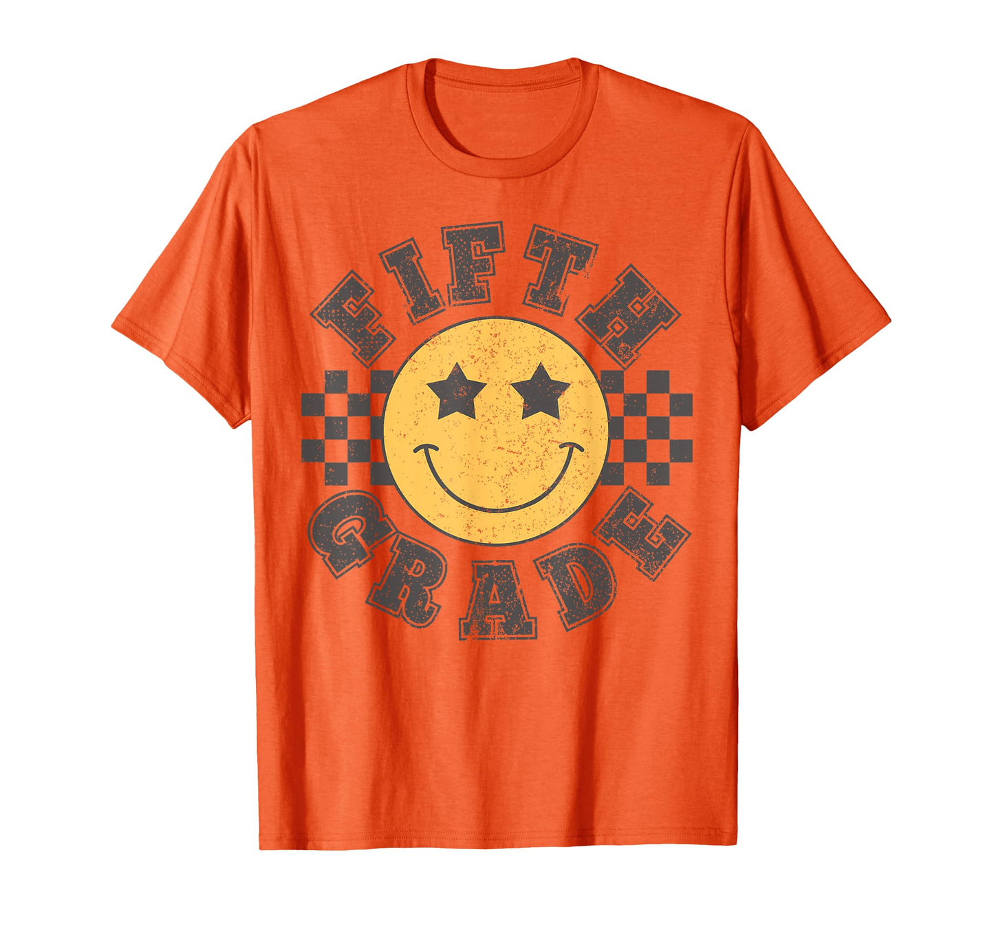 Retro 5th Grade Team Smile Face Back To School Teachers Kids T-Shirt