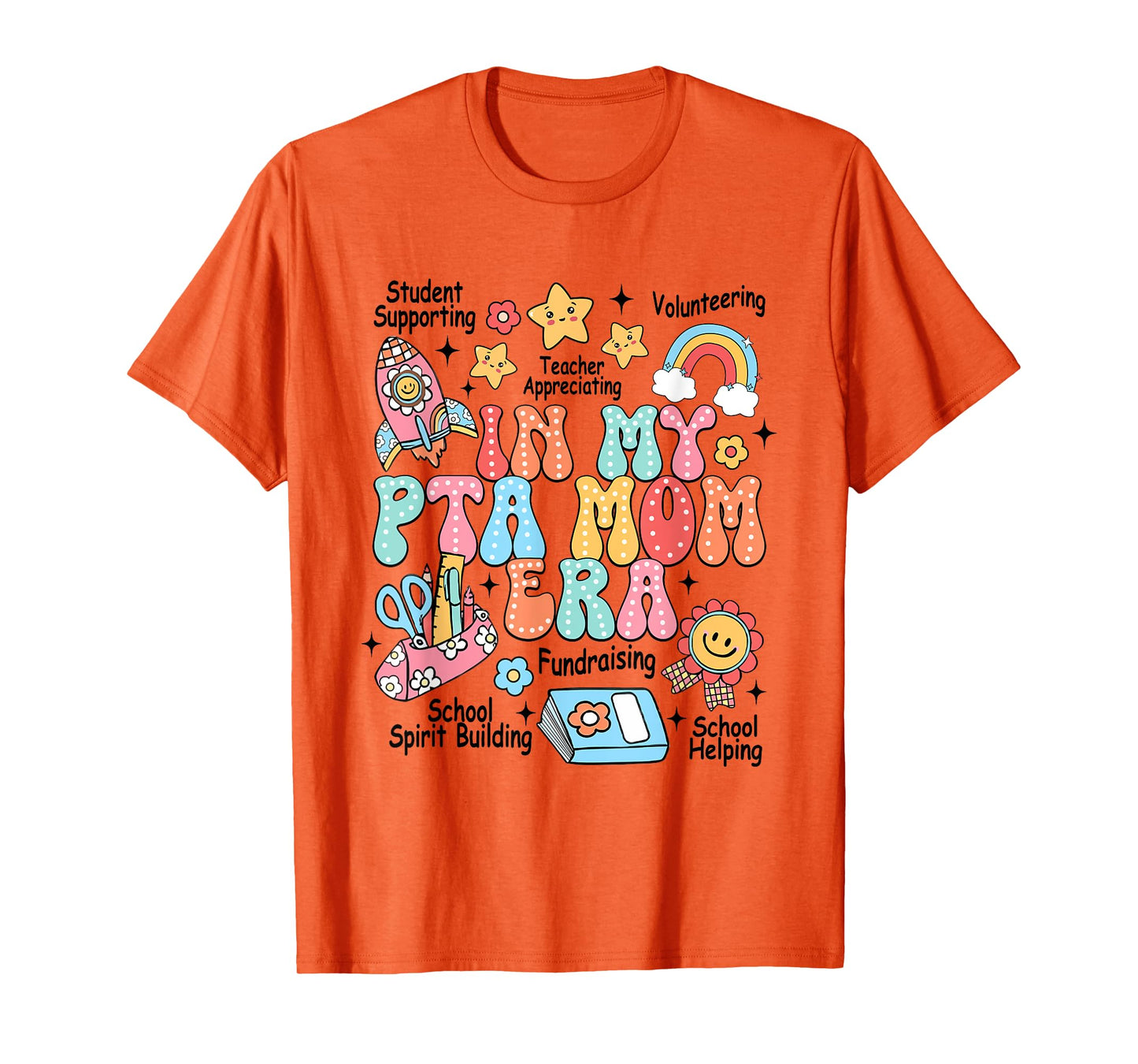 Retro In My PTA Mom Era Parent Organization Team Teacher T-Shirt