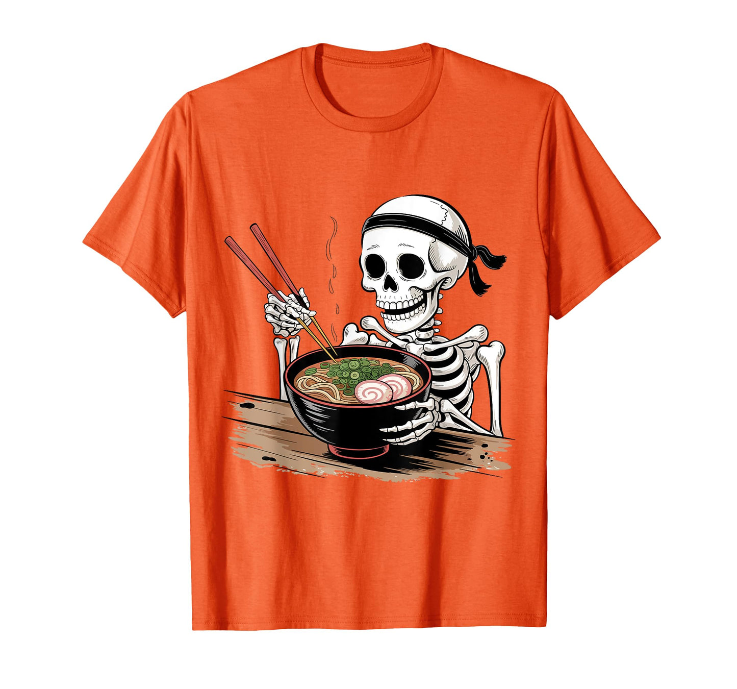 Japanese Skeleton Eating Ramen Noodles for Men Women Kids T-Shirt