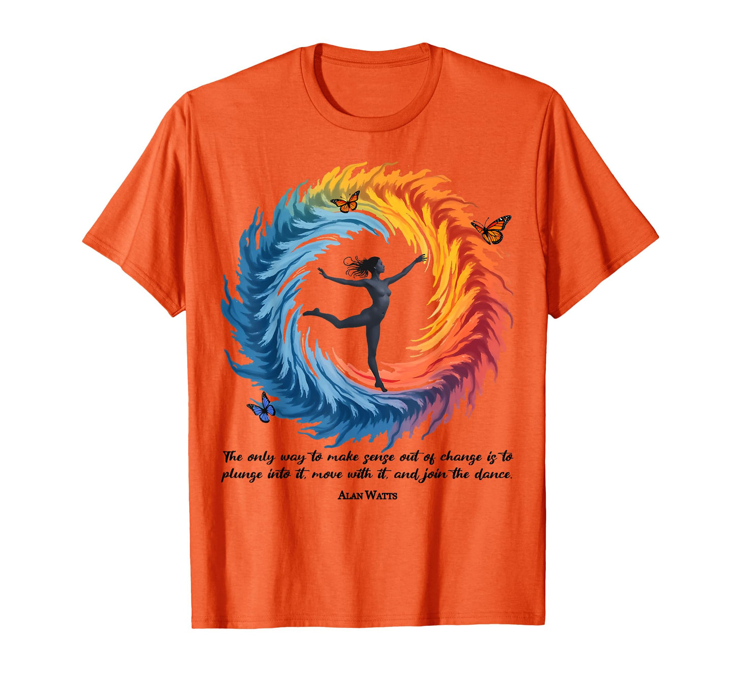 Dancer Elemental Circle Fire Water Butterfly Flow Movement T-Shirt