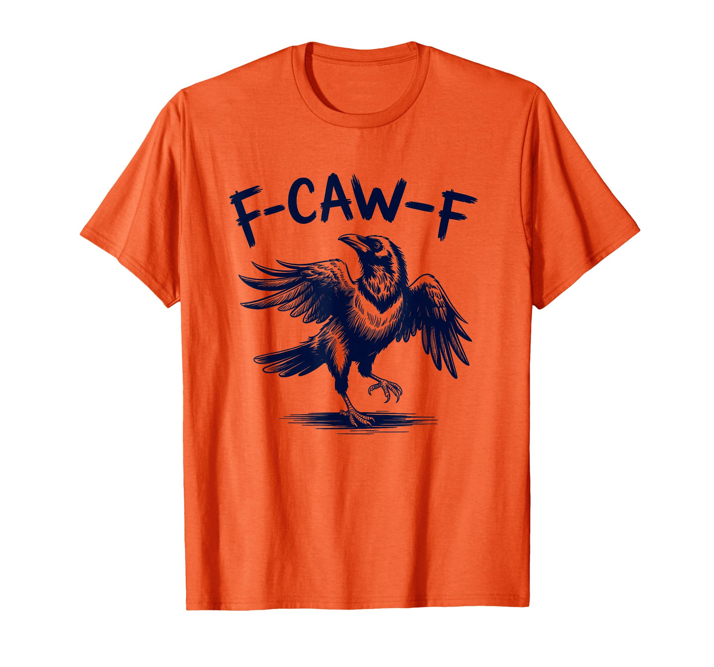 Black Crow F-Caw-F Funny Bird Moon Gothic Adult Humor T-Shirt