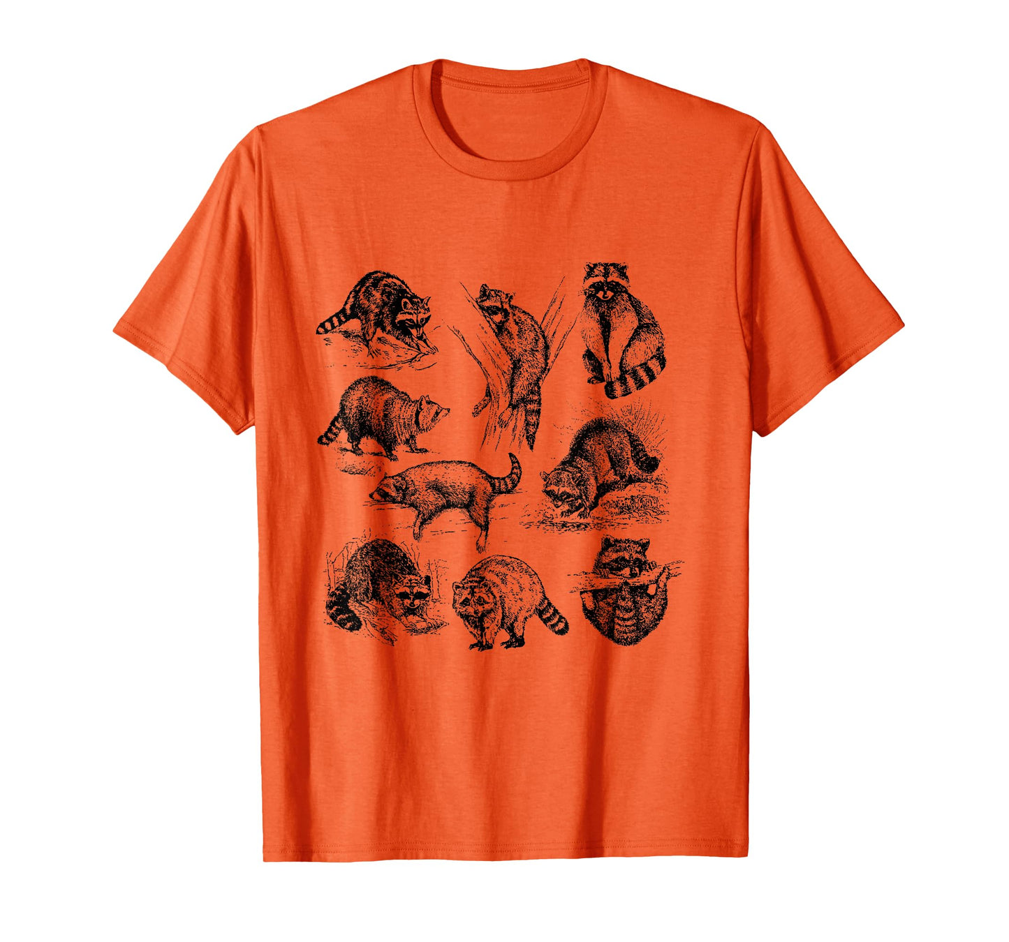 Cute Raccoon Drawing Racoon Portrait Sketch Wild Trash Panda T-Shirt