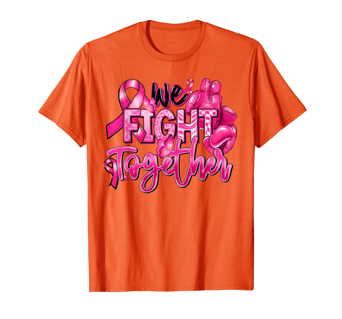 We Fight Together Pink Warrior Breast Cancer Awareness Month T-Shirt