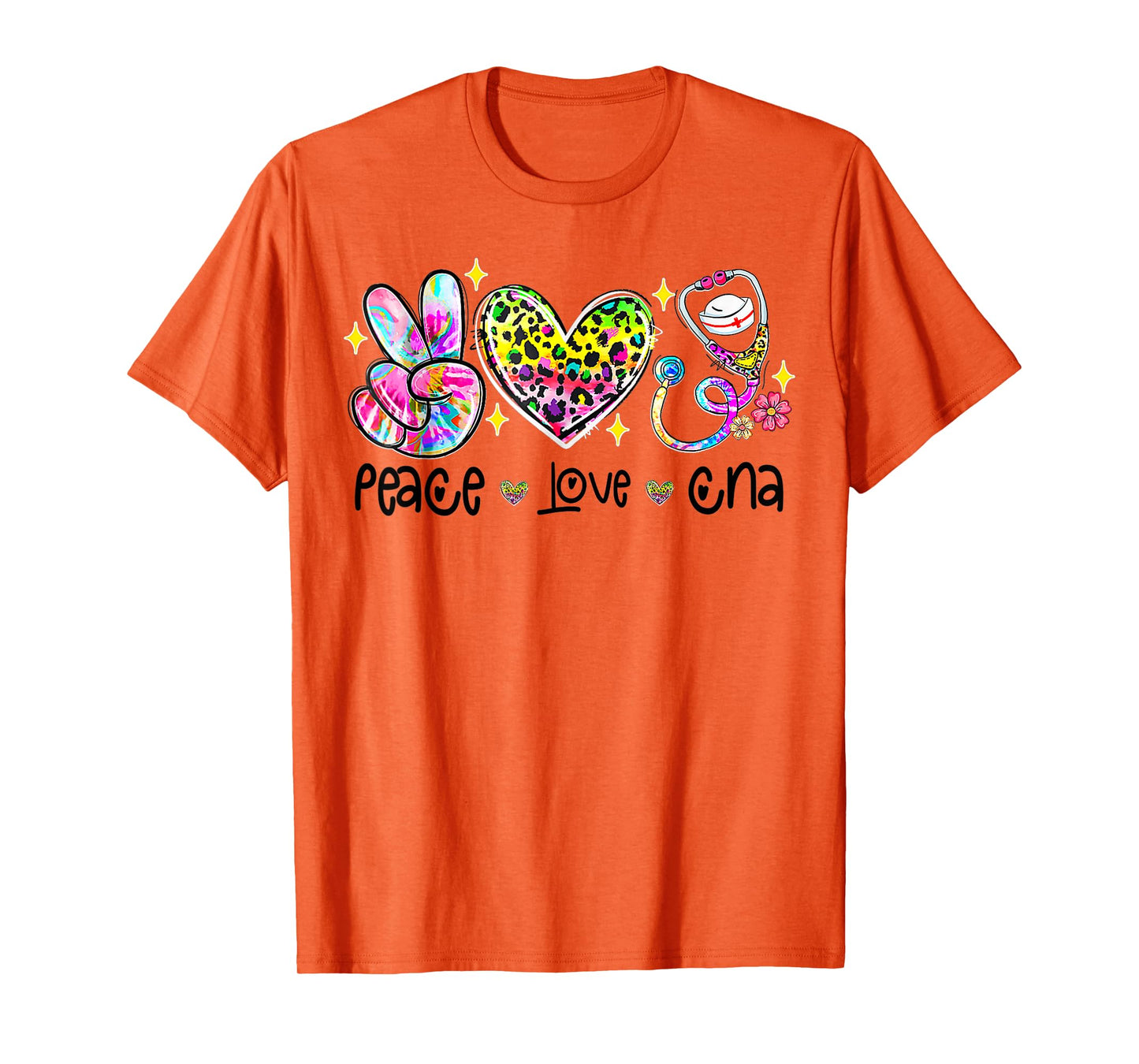 Peace Love CNA Stethoscope Nurse Life Nurse Week 2025 T-Shirt