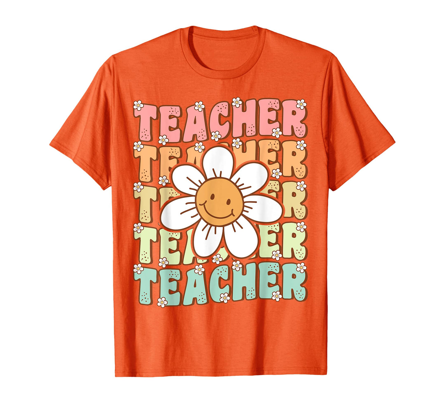 Groovy Teacher Cute Daisy Flower Retro Back to School T-Shirt