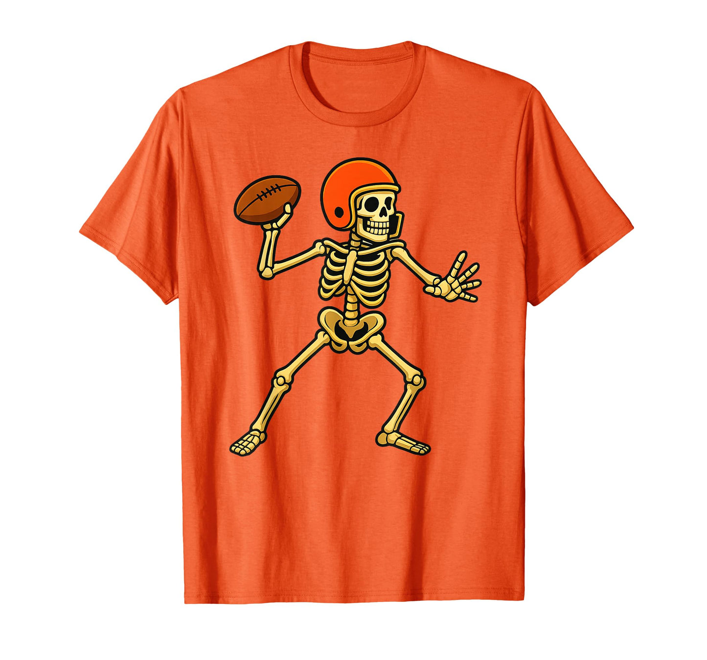 Skeleton Football Halloween American Football Costume Spooky T-Shirt